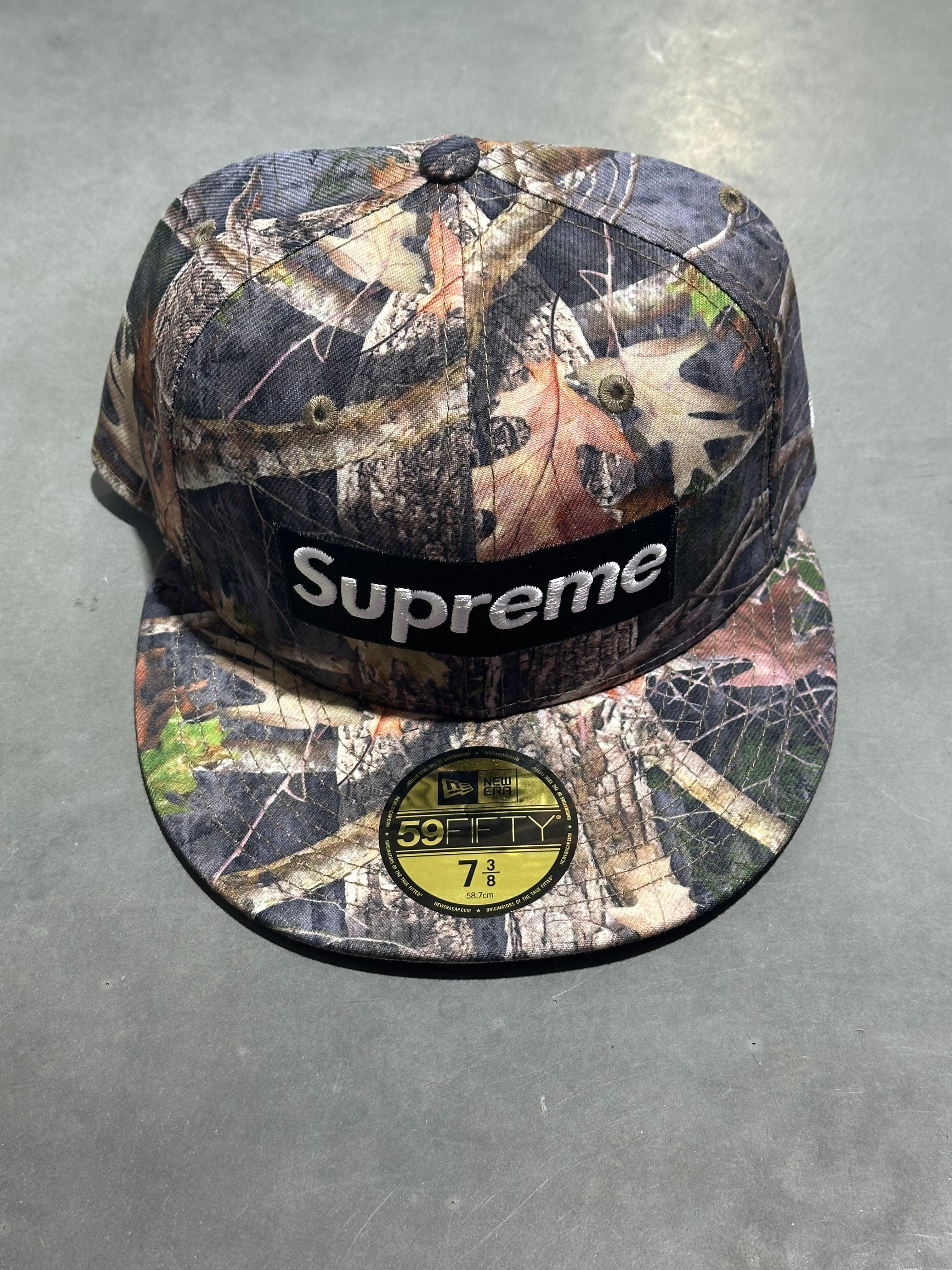 NEW Supreme Ghostface Box Logo New Era 59Fifty Cap - Camo Size 7 3/8