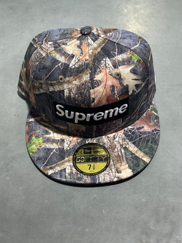 NEW Supreme Ghostface Box Logo New Era 59Fifty Cap - Camo Size 7 3/8