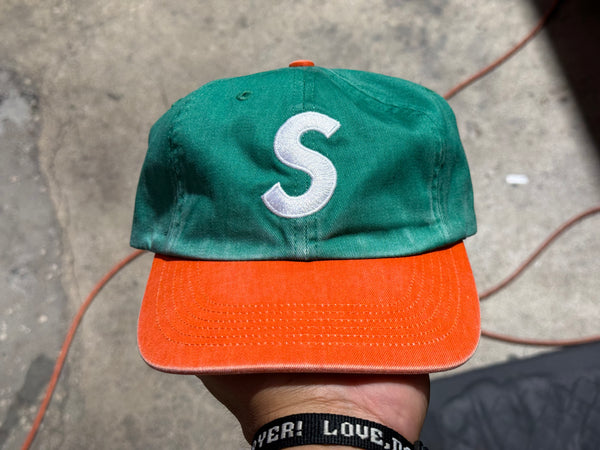 NEW Supreme Pigment Coated 2 Tone S Logo 6 Panel Cap - Emerald