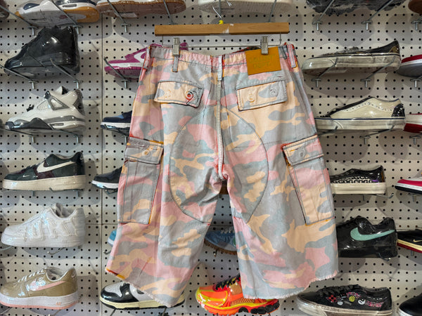 NEW Gallery Department Cutt Off Short - Orange Camo/White Size 30