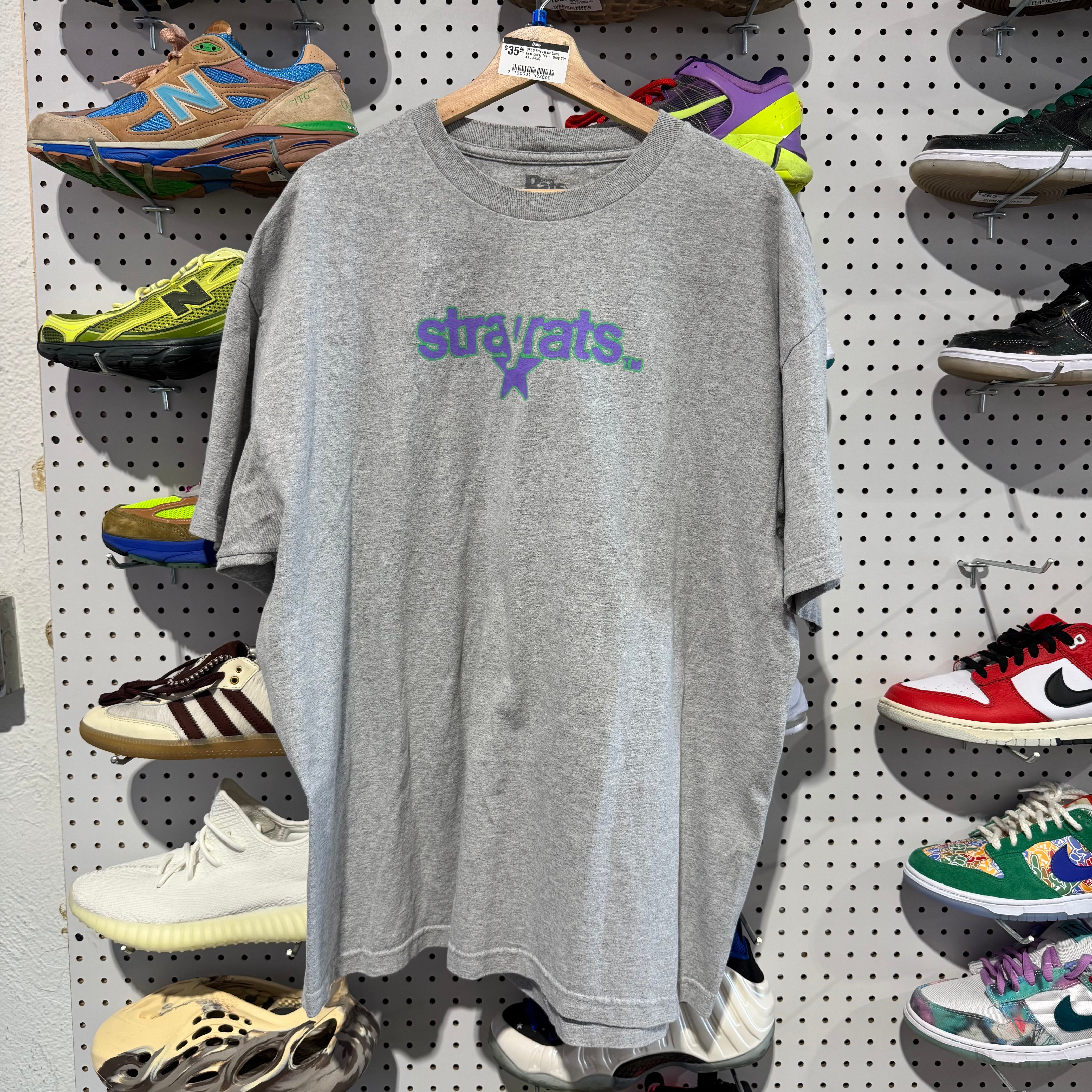 USED Stray Rats Lower East Coast Tee - Grey Size XXL