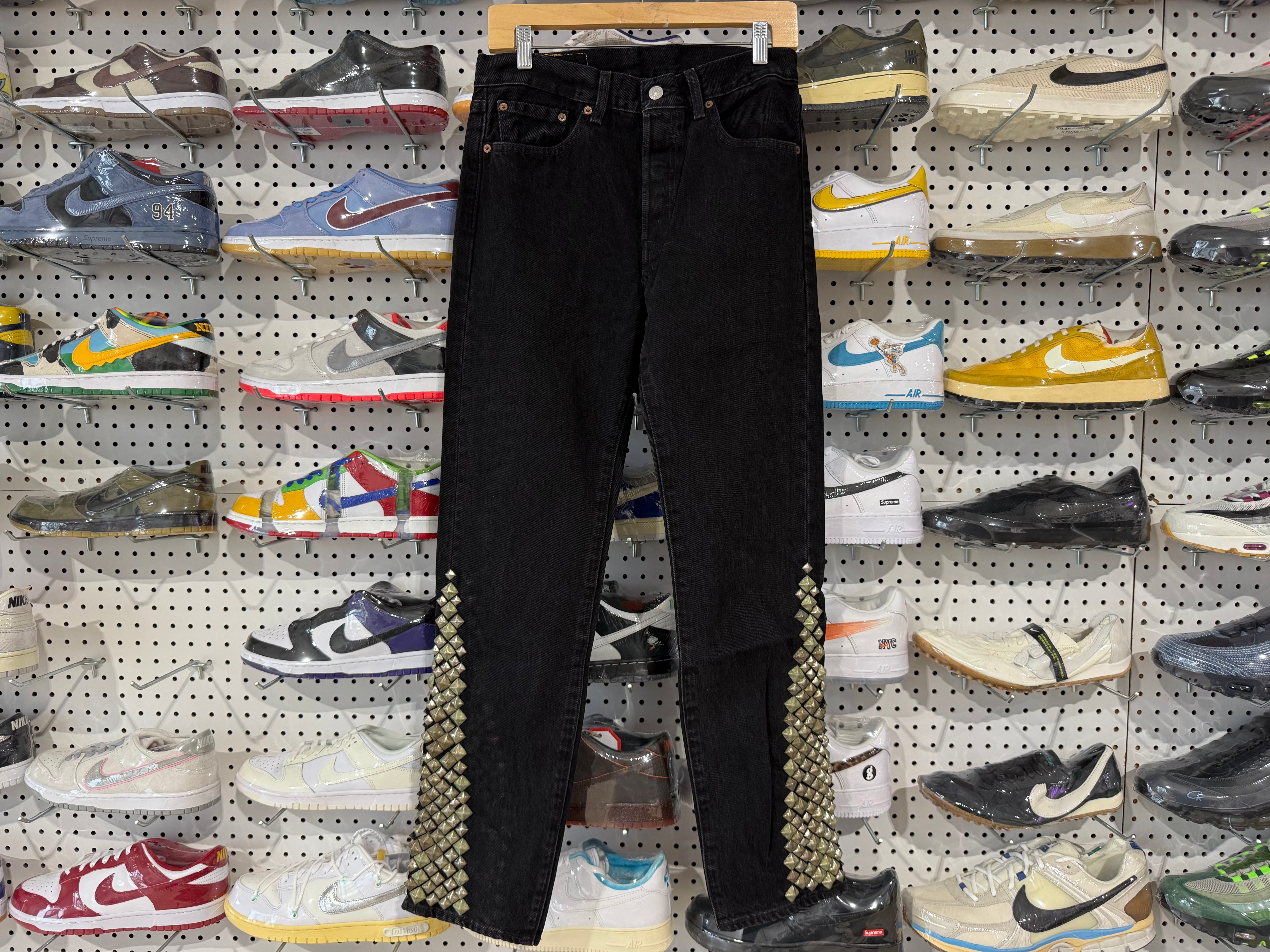 NEW Denim Tears Rocker Studded Denim - Black Size 30