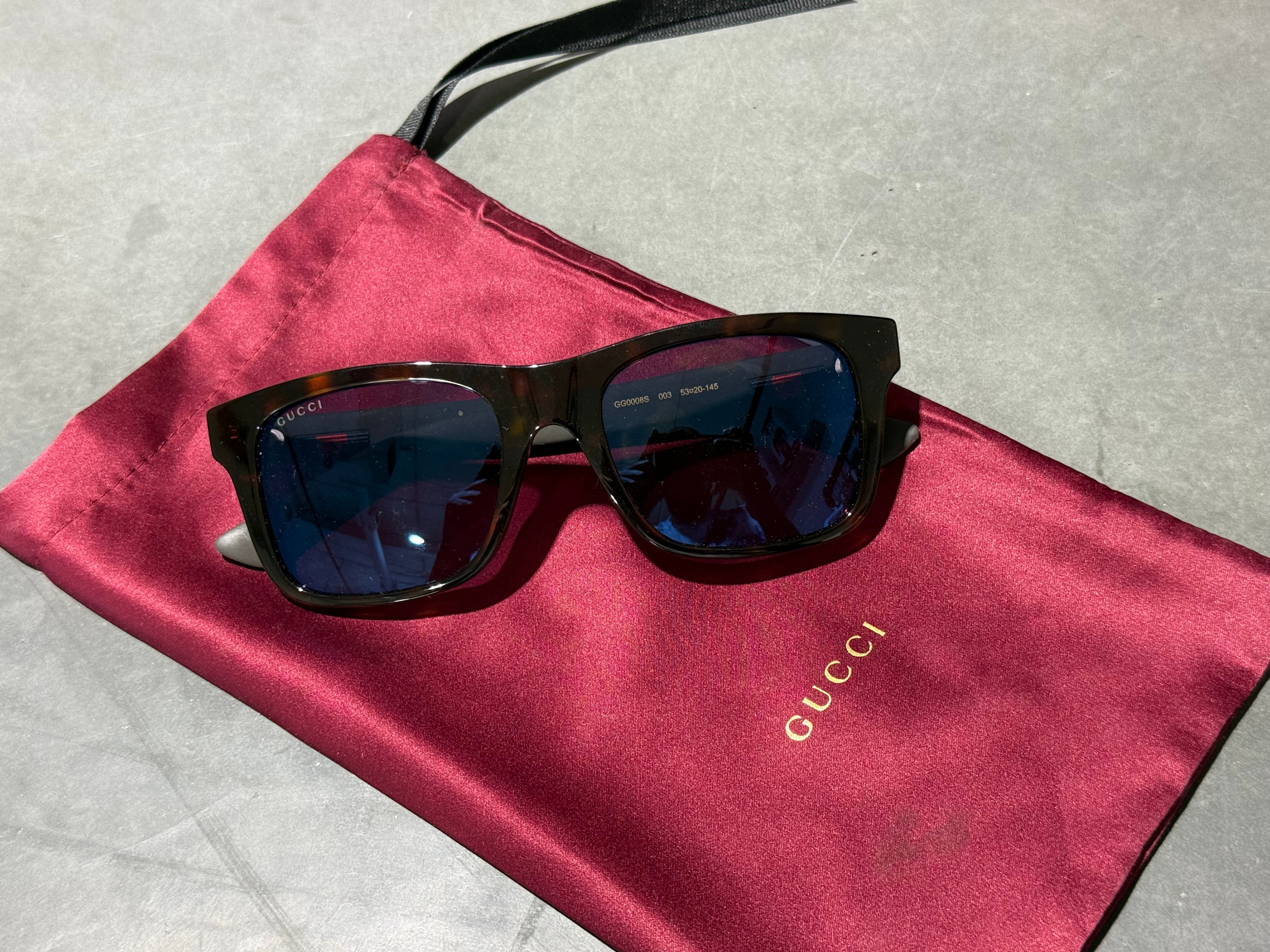PRELOVED Gucci GG0008S Rectangular Sunglasses