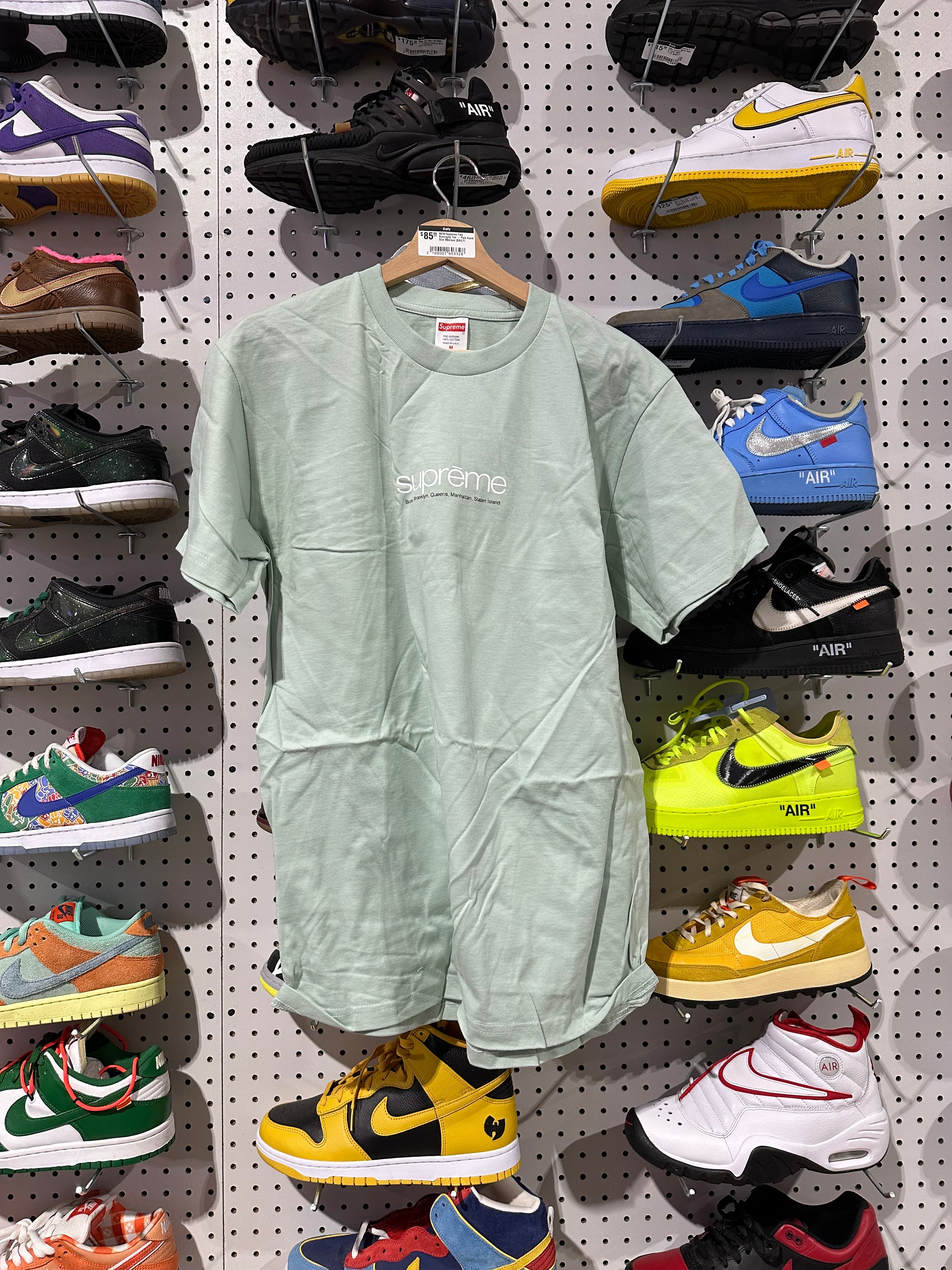 NEW Supreme Five Boroughs Tee - Pale Aqua Size Medium