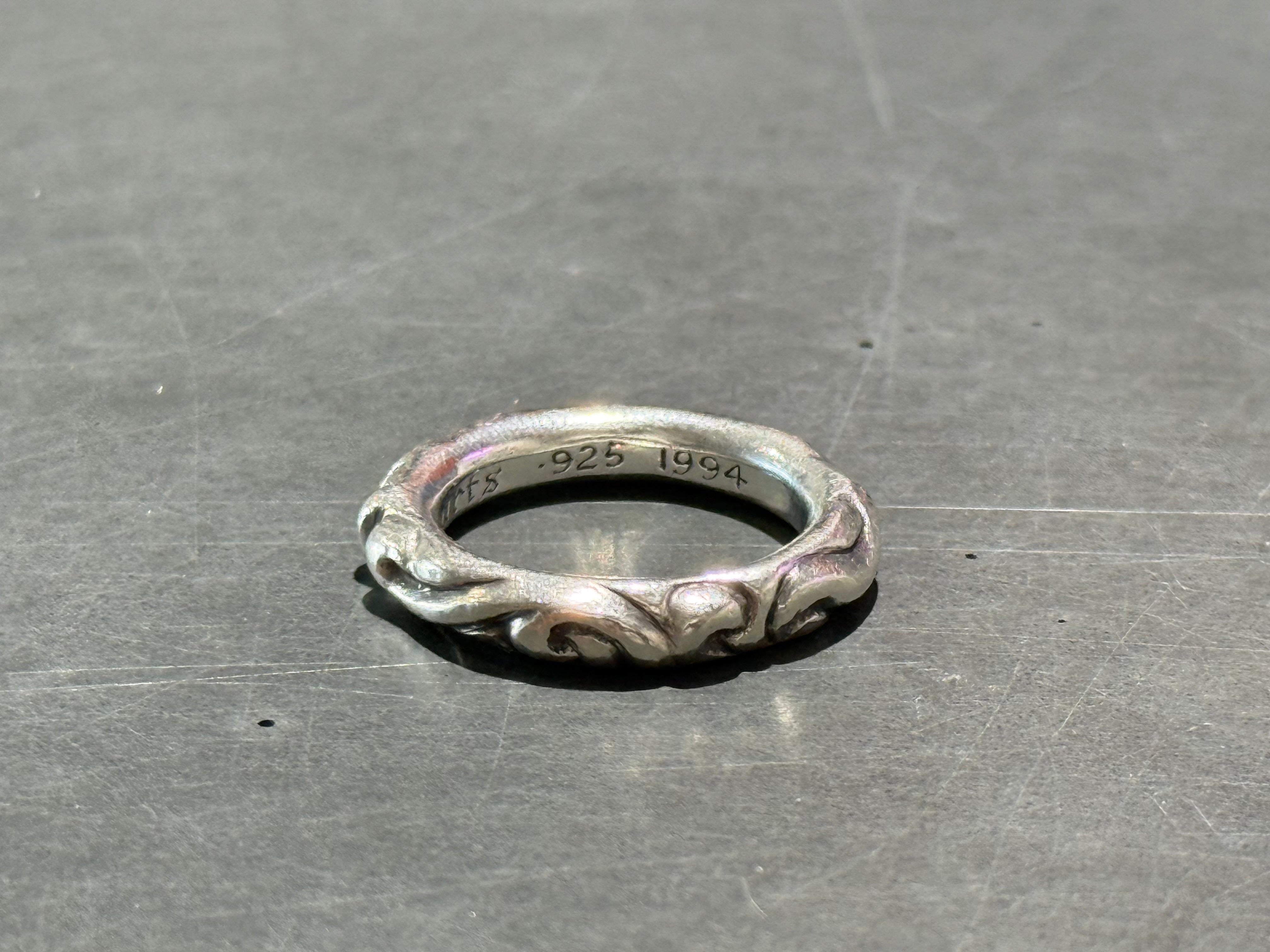 USED Chrome Hearts Scroll Band Ring Size 7.5