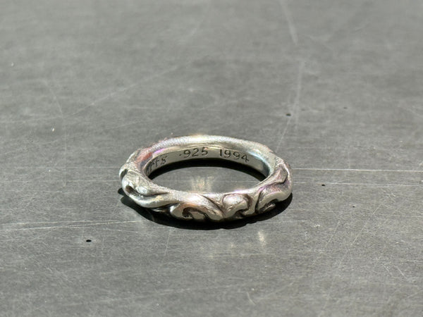 USED Chrome Hearts Scroll Band Ring Size 7.5