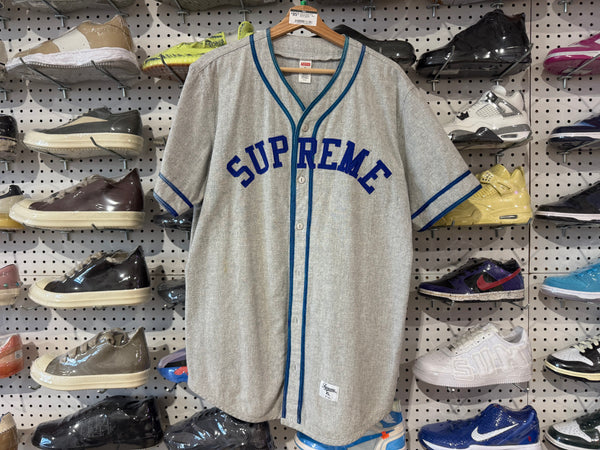 USED Supreme SS10 Baseball Jersey - Grey Size XL