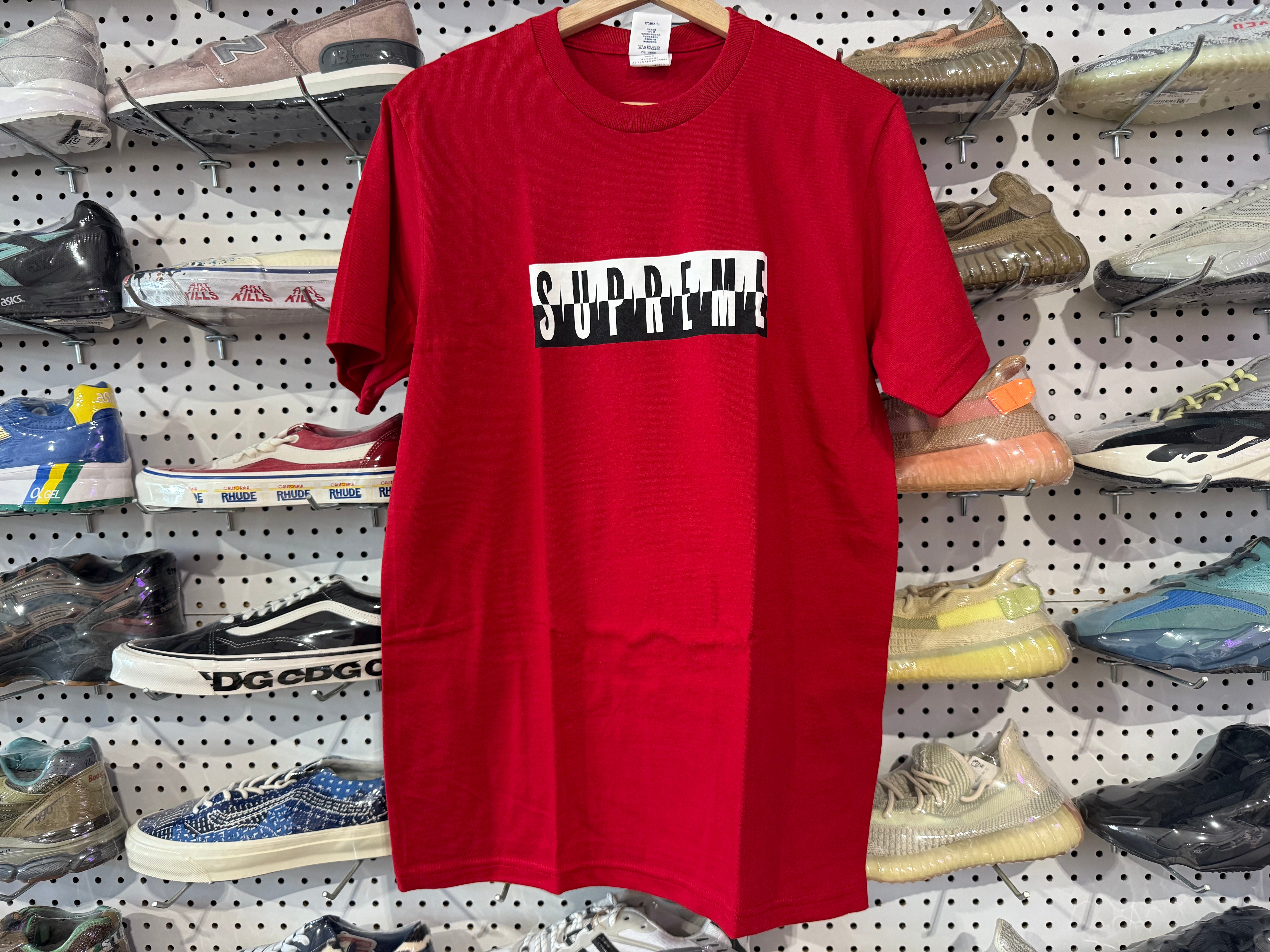 NEW Supreme Split Logo/Predator Tee - Red Size XL