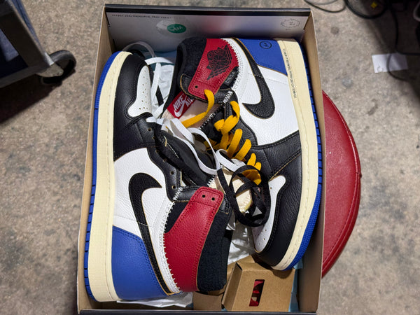 Air Jordan 1 Retro High OG SP - Fragment x Union/Varsity Red Sport Royal Size 9