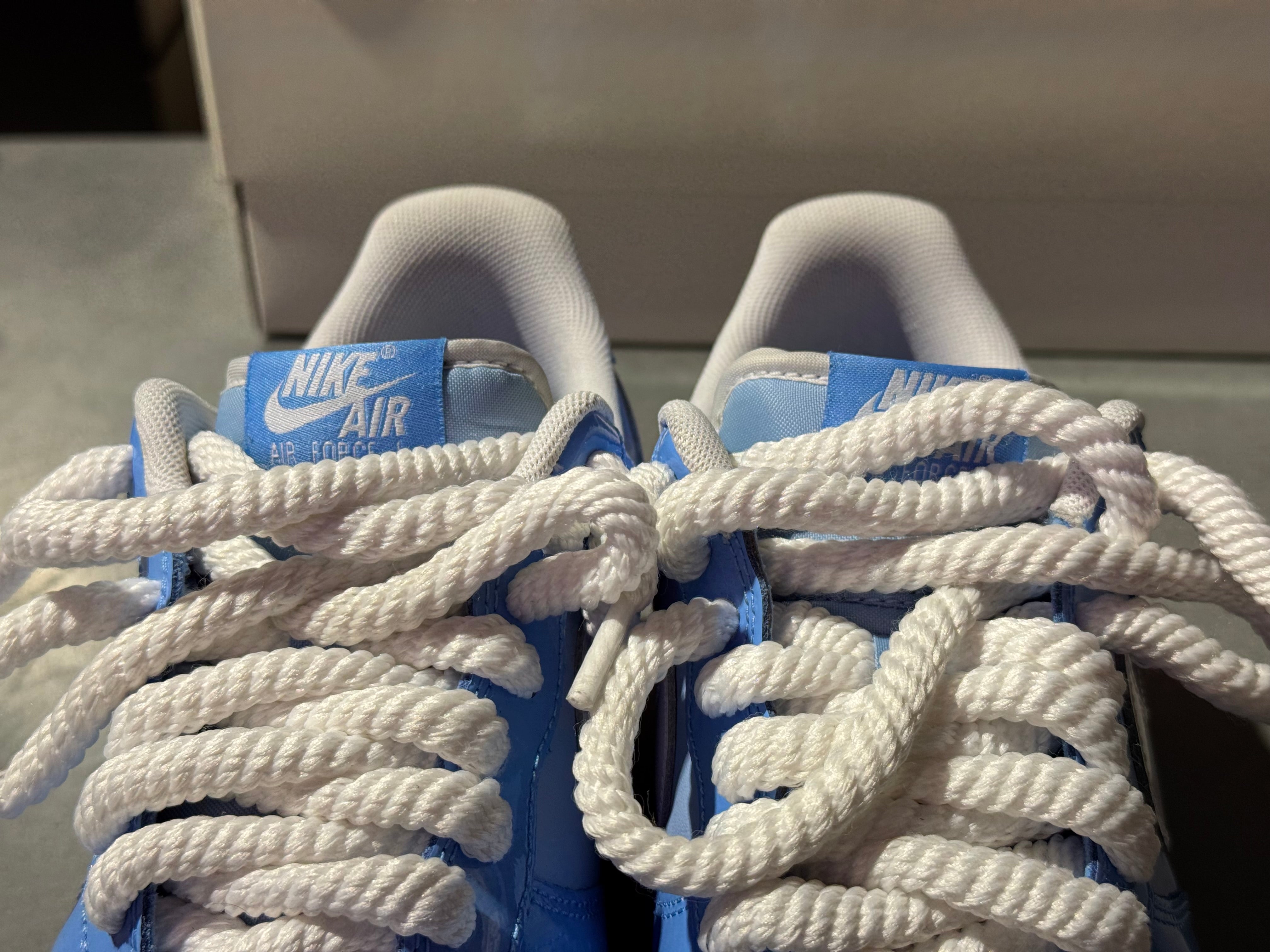 Nike Air Force 1 Low '07 LV8 - Phychic Blue White Patent Size 9.5