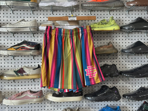 NEW Eric Emanuel Shorts - Multi Stripes Size Medium