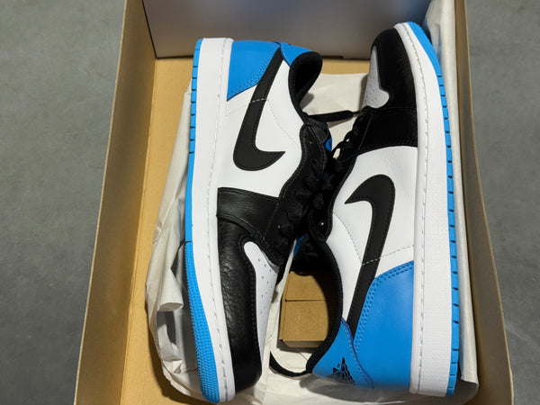 Air Jordan 1 Low - Black Dark Powder Blue Size 8.5