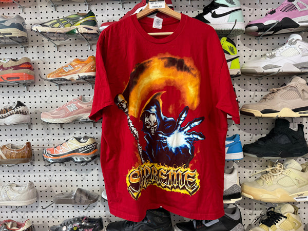 USED Supreme Grim Reaper Tee - Red Size XL