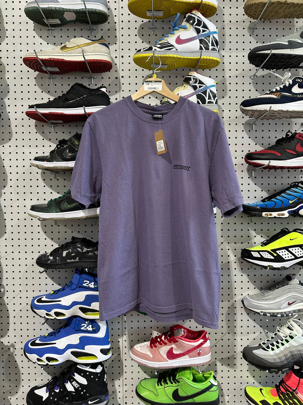 NEW Stussy All Caps Logo Tee - Purple Size Medium