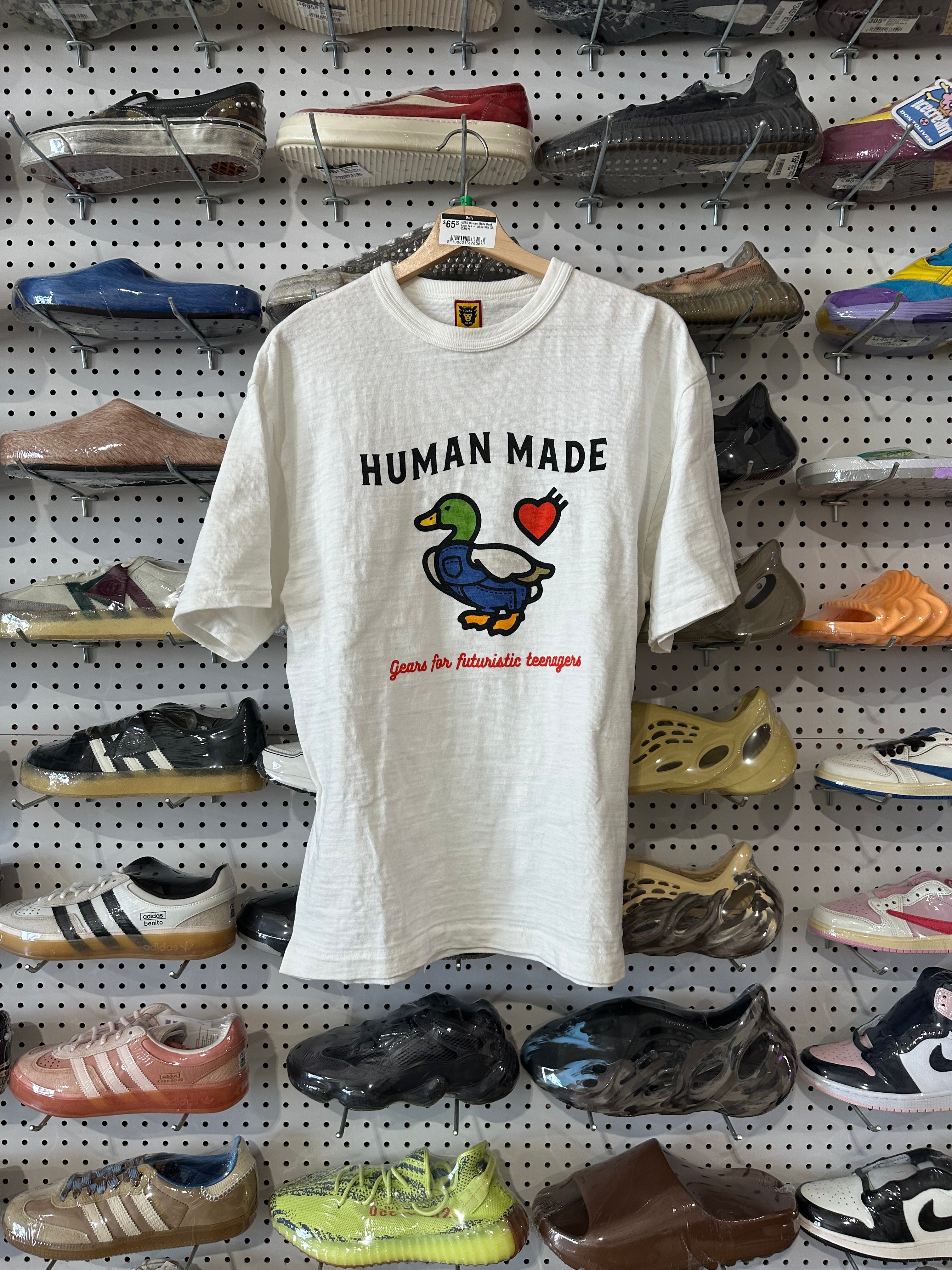 USED Human Made Duck Love Tee - White Size XL