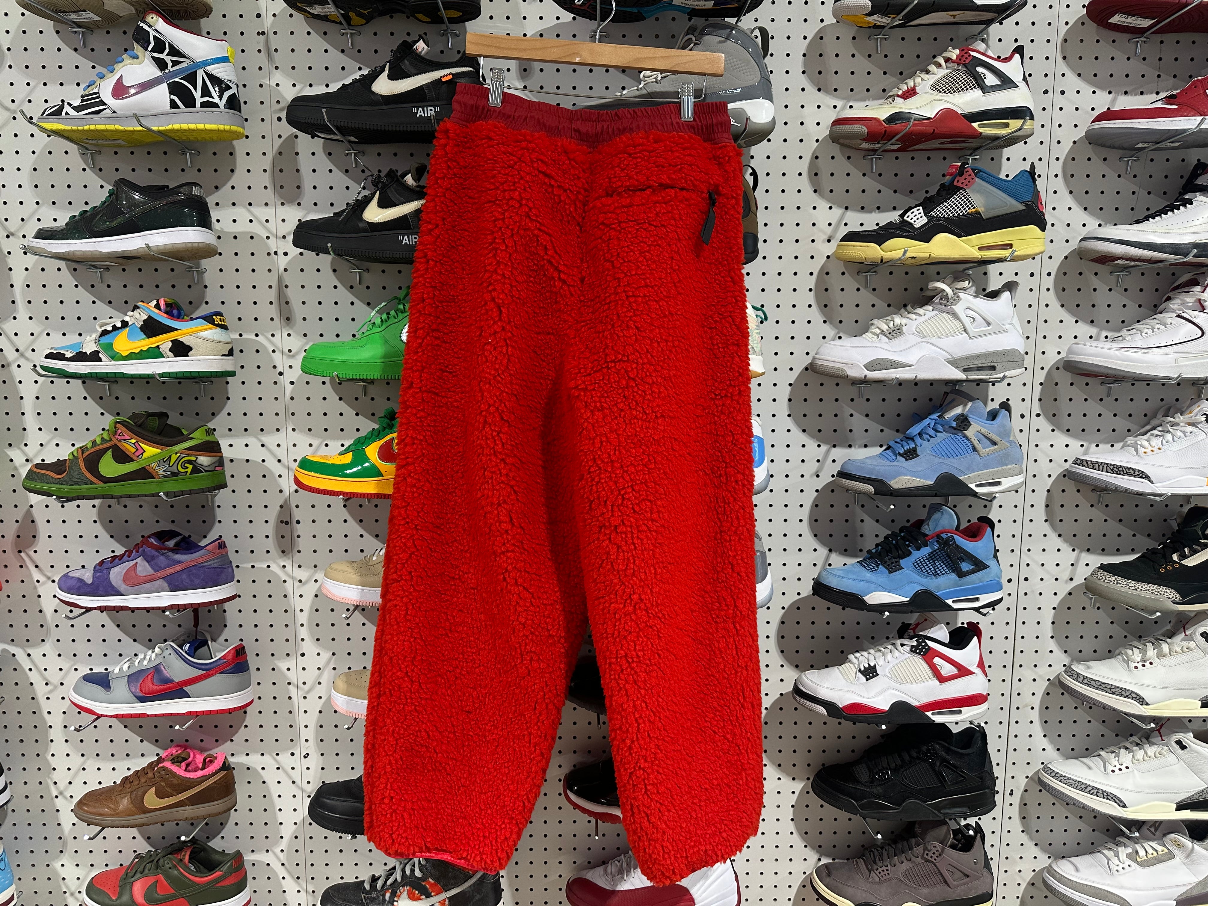 NEW Kapital Bone Pattern Boa Fleece Easy Pants - Red Size 4