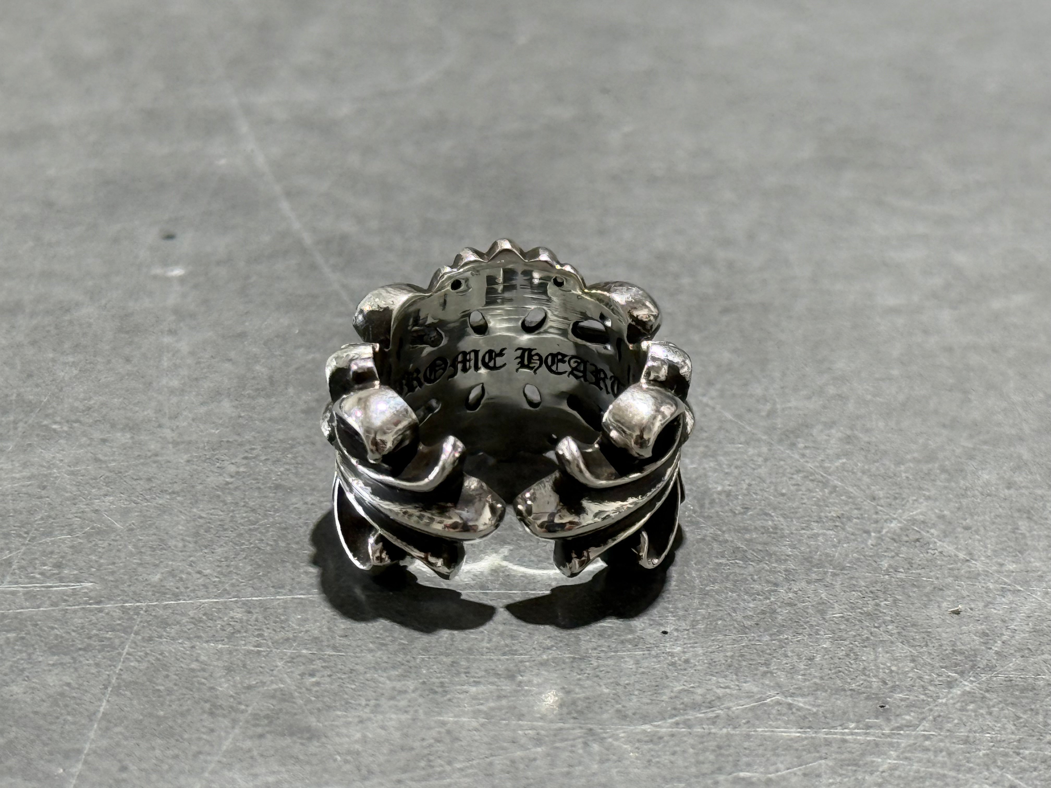 NEW Chrome Hearts Open Double Floral Ring Size 4