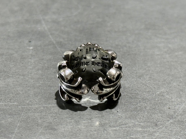 NEW Chrome Hearts Open Double Floral Ring Size 4