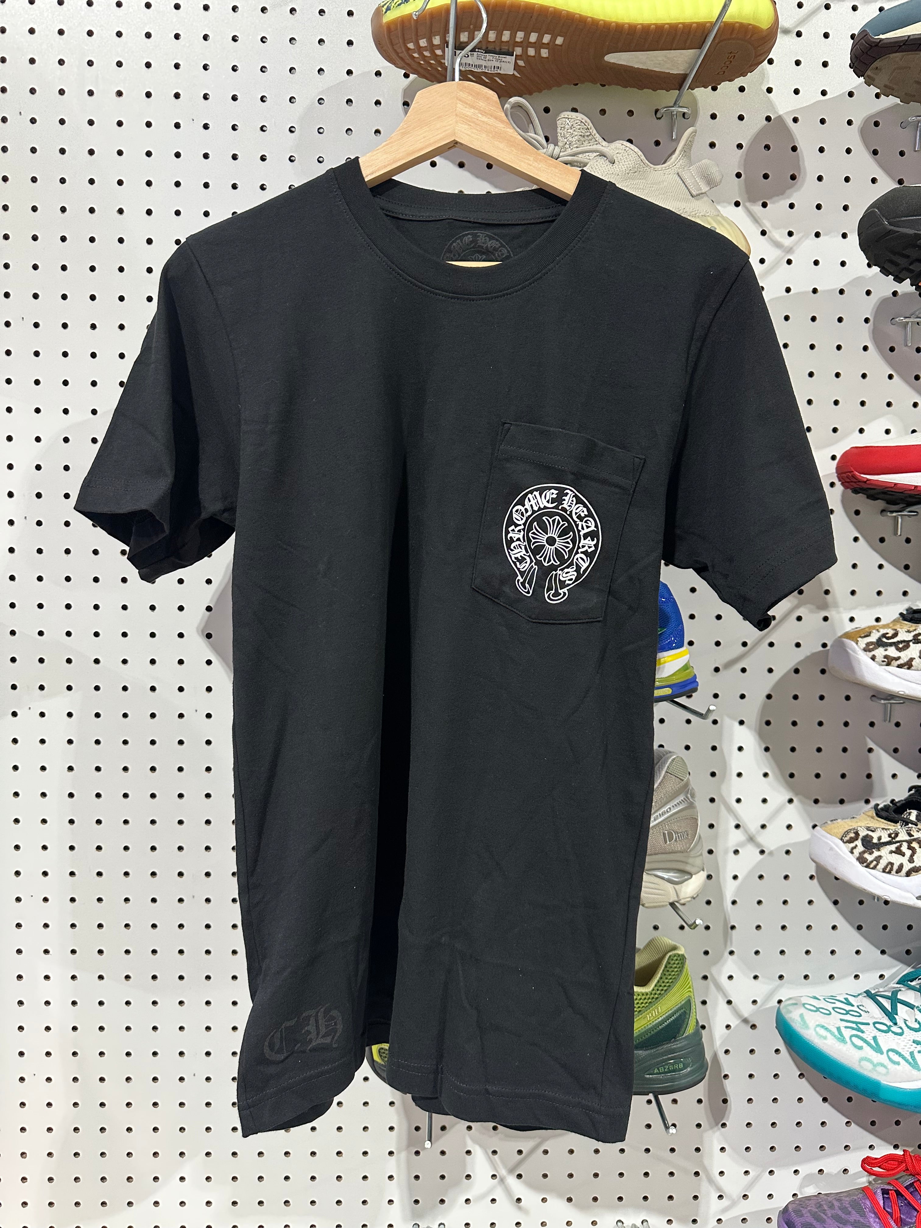 NEW Chrome Hearts Horse Shoe Miami Pocket Tee - Black Size Medium