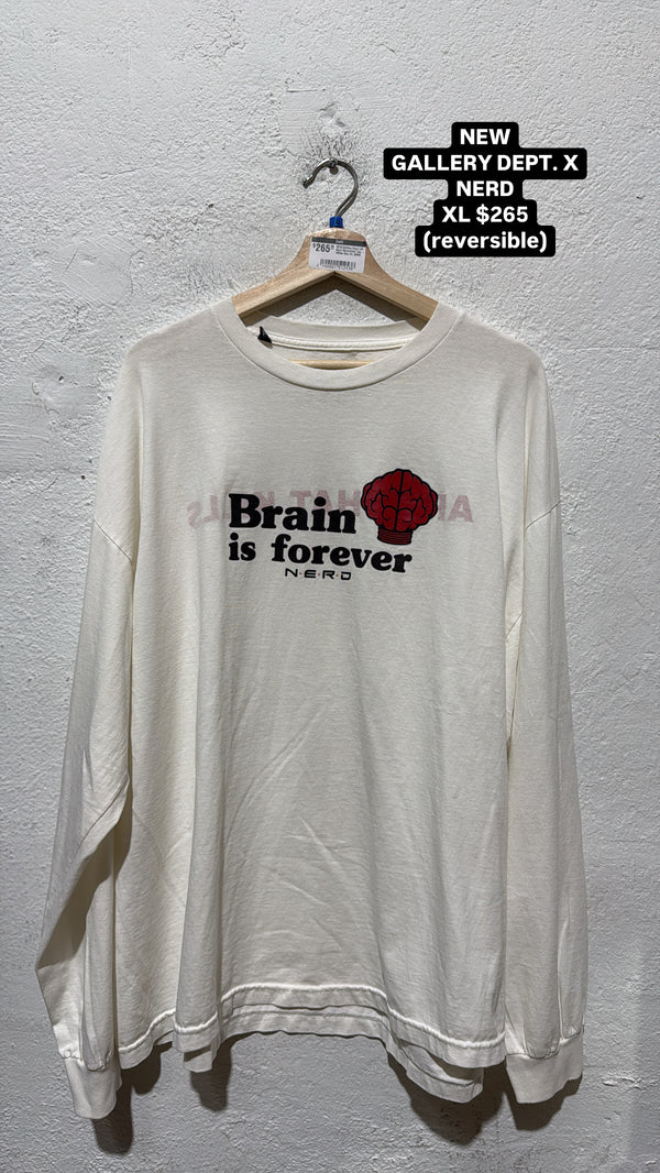 Gallery Dept L/S Nerd Reversible Tee - WHite Size XL