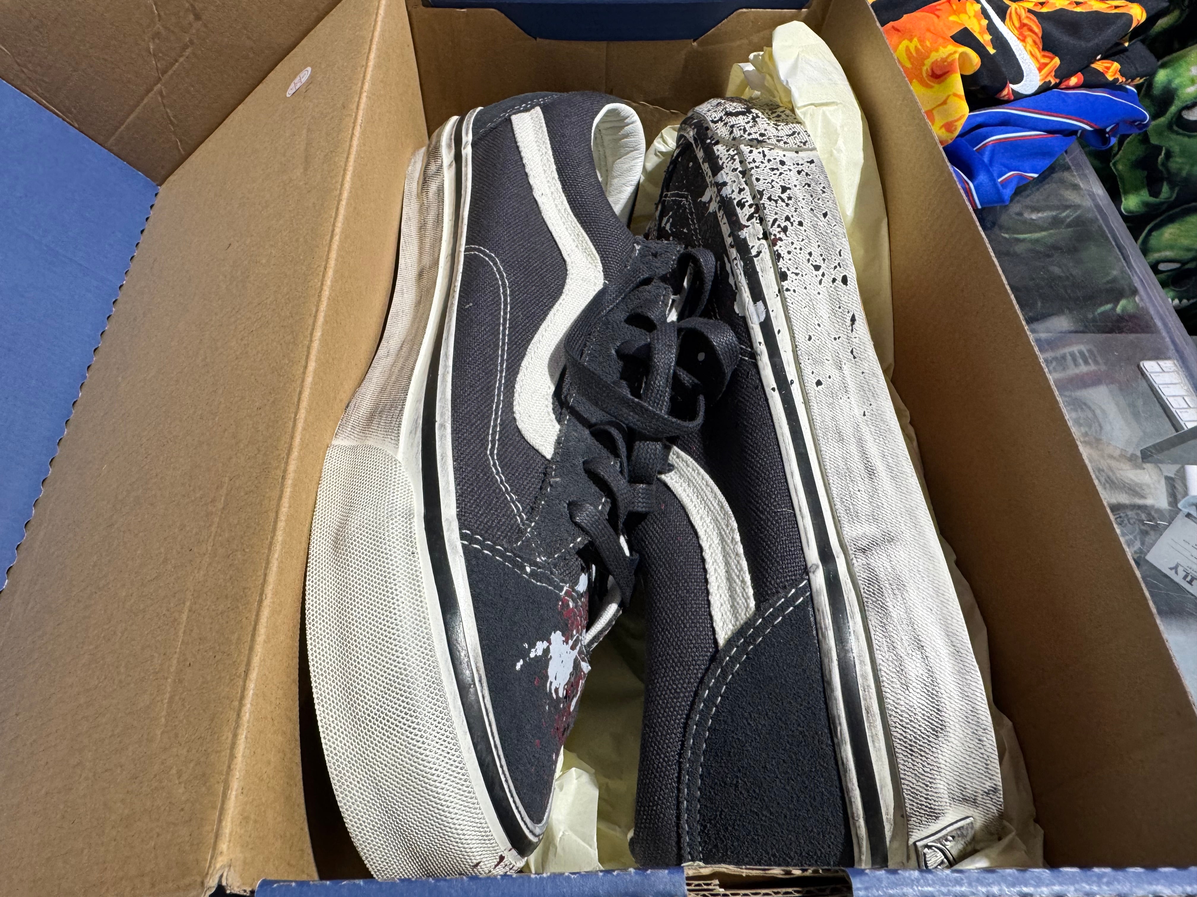 Vans Premium Old Skool 36 Paint Splatter - Charcoal Grey Size 13