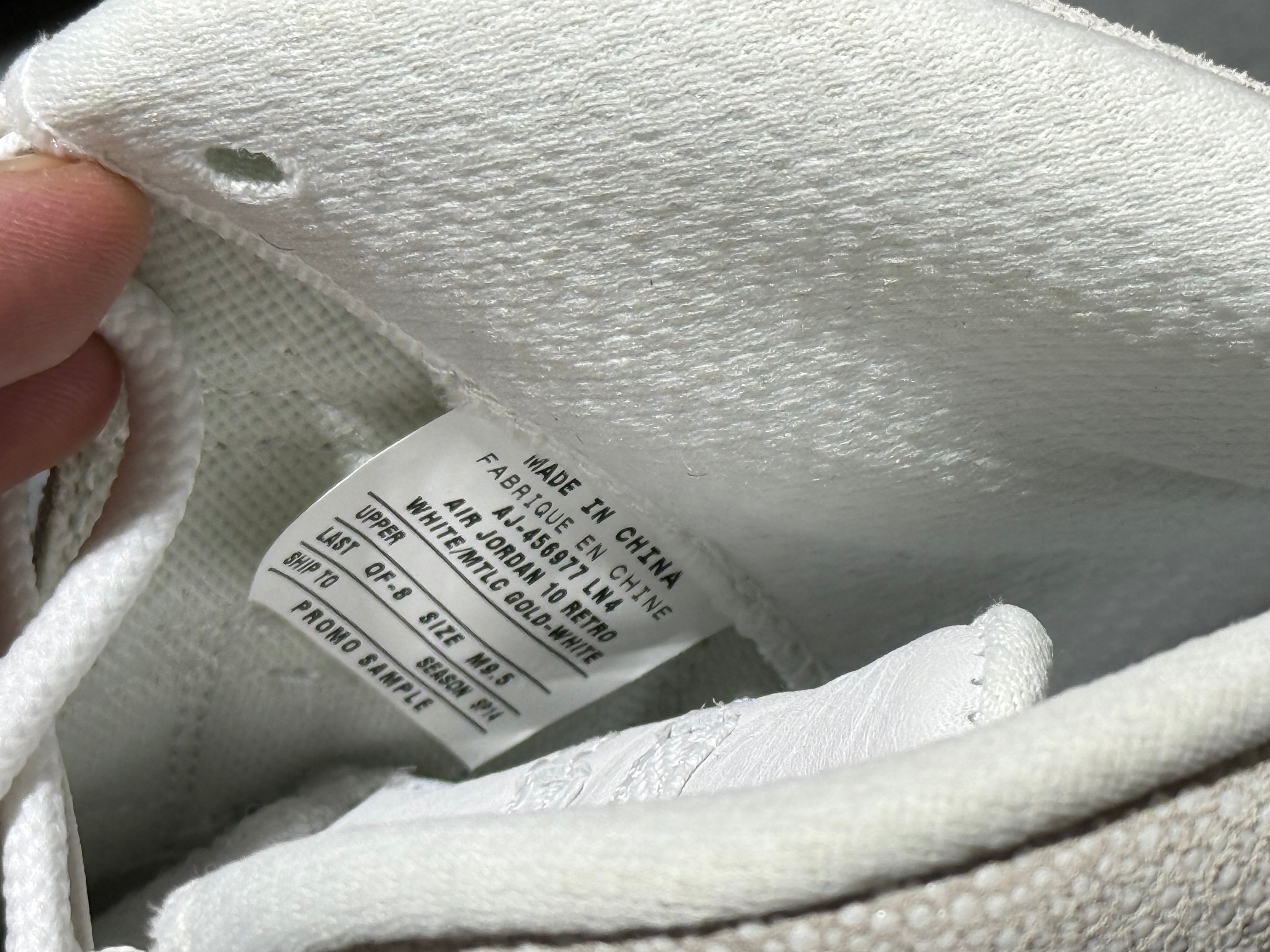 Air Jordan 10 Retro - Drake OVO/White Size 9.5 *SAMPLE*