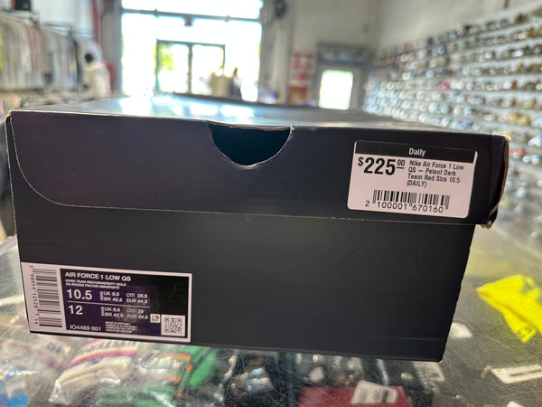 Nike Air Force 1 Low QS - Patent Dark Team Red Size 10.5