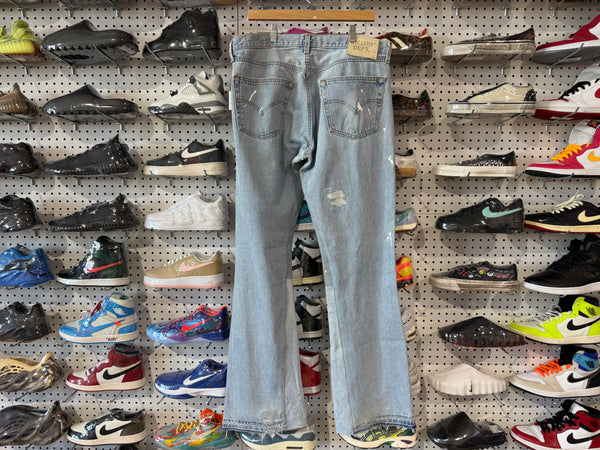 NEW Gallery Department Distressed Flared Denim - Blue Size 34