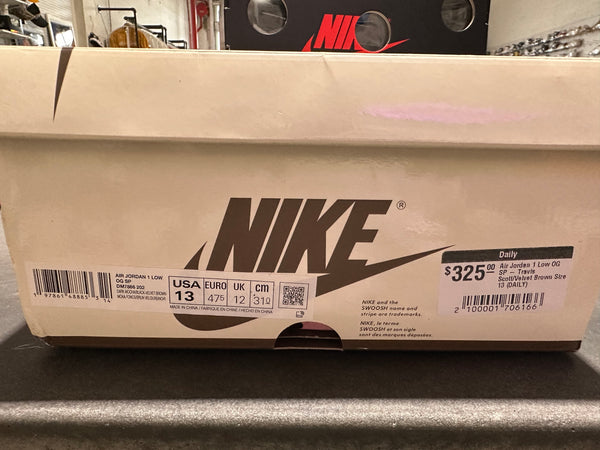 Air Jordan 1 Low OG SP - Travis Scott/Velvet Brown Size 13