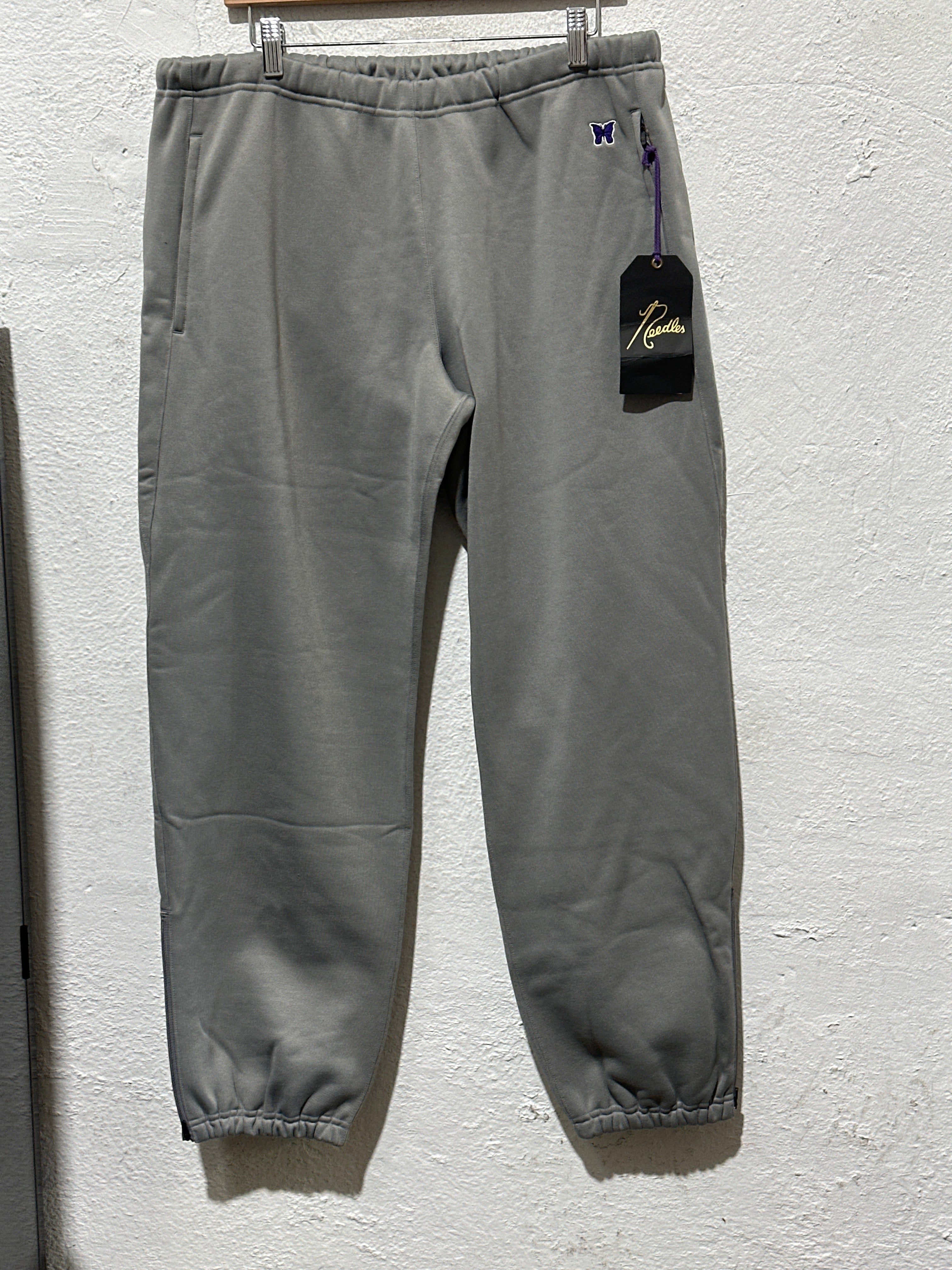 NEW Needles Fleece Track Pants - Grey/Purple Size XL