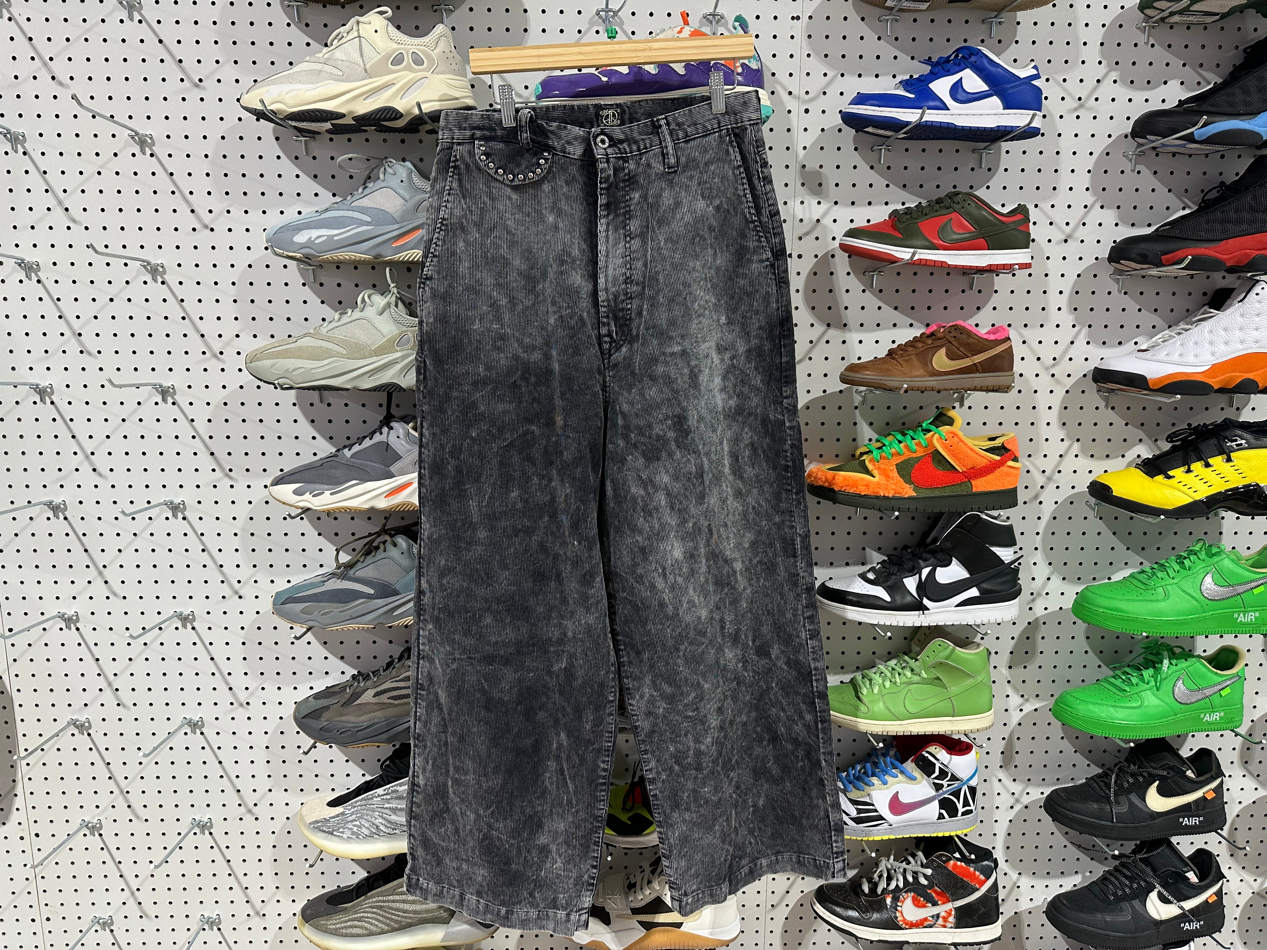 NEW Kapital 7W Corduroy High Waist Neem Pants - Grey Size 3/Large