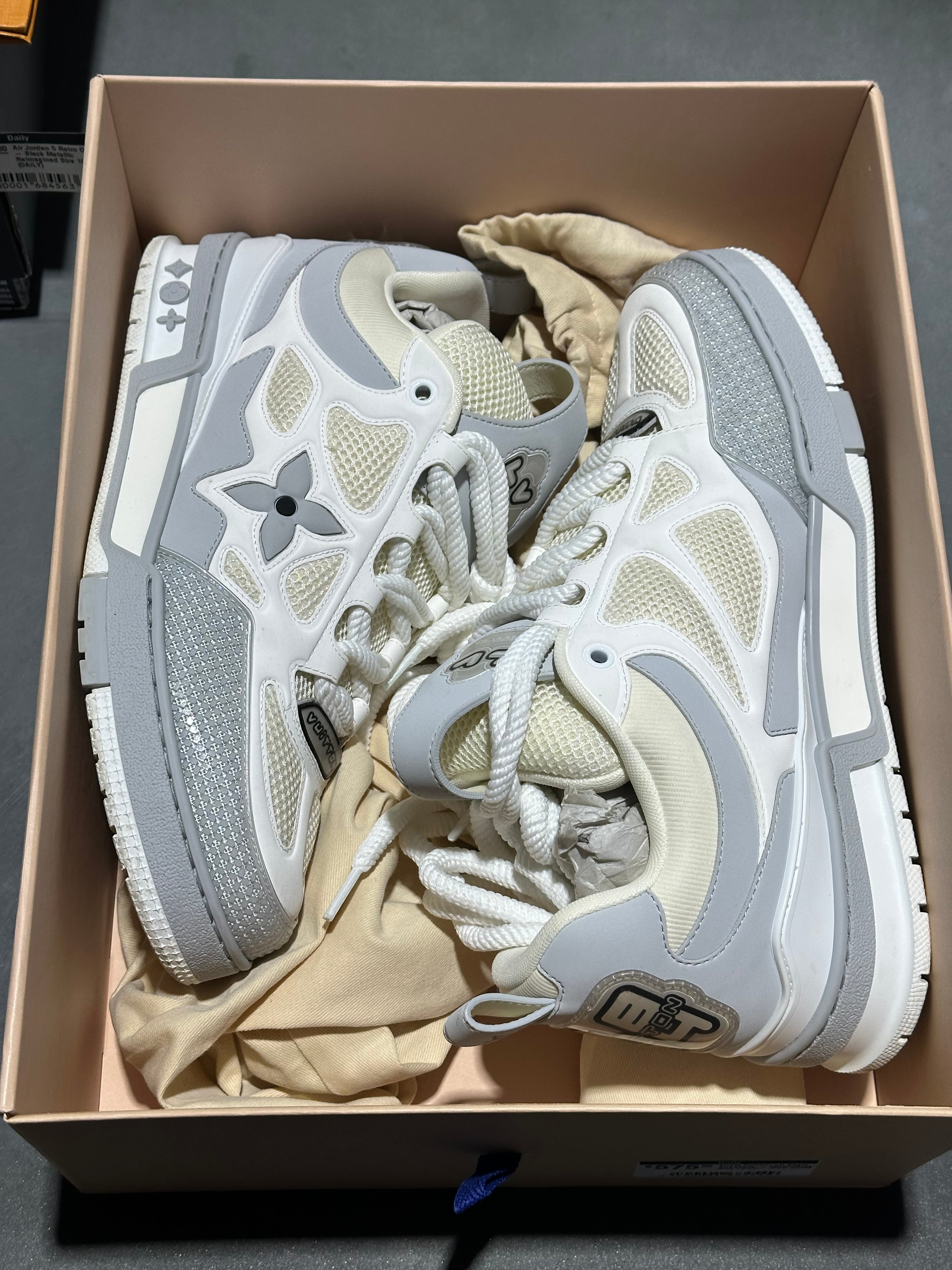 Louis Vuitton LV Skate Sneakers - White/Grey Size LV8/5 / 10US