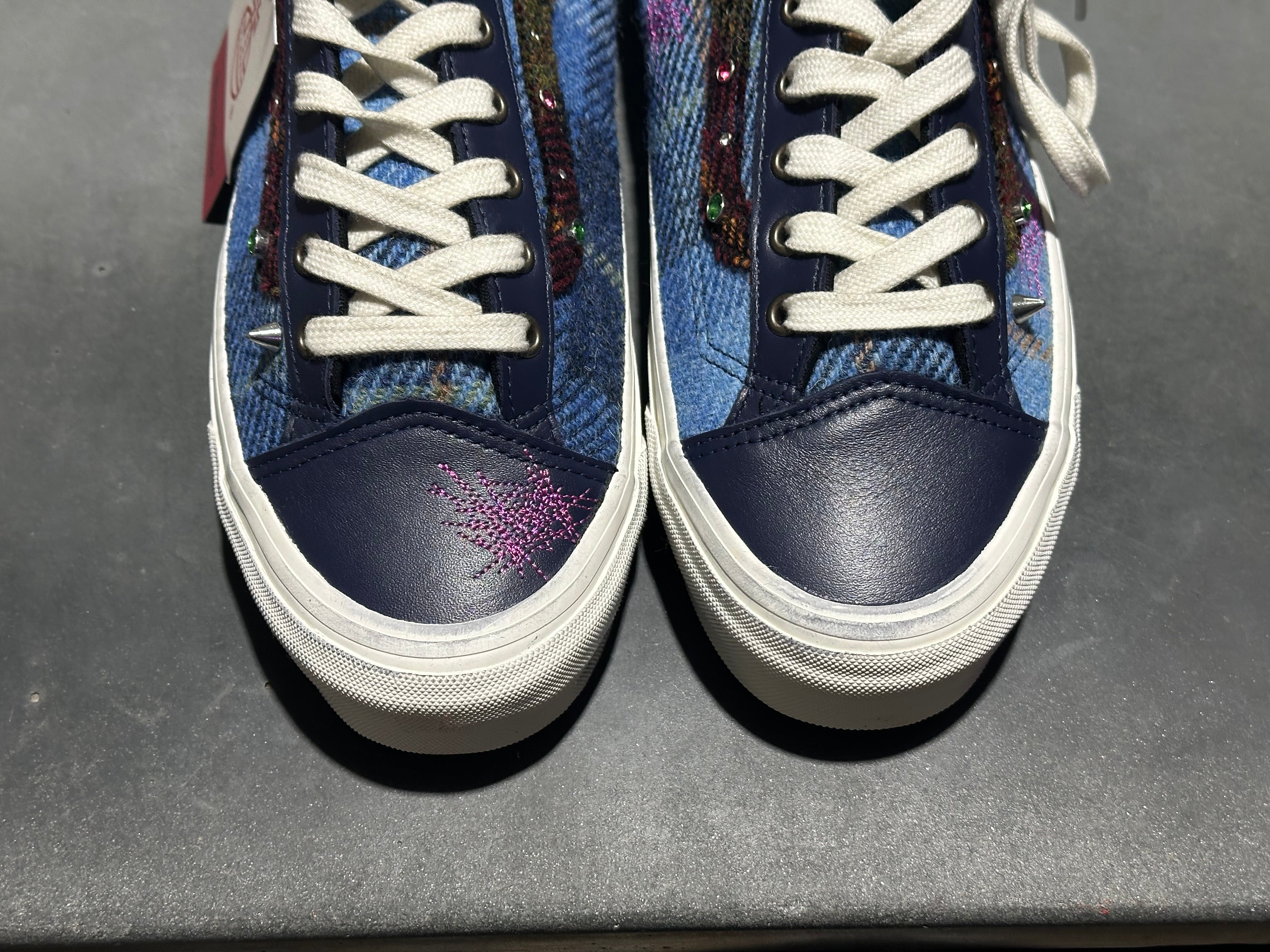 Vand Old Skool 36 - Harris Tweed/Blue Size 9.5n