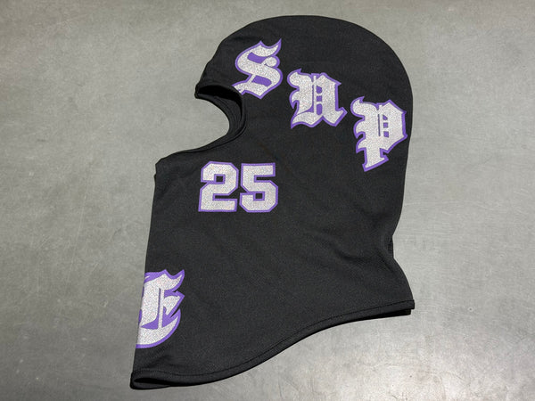 NEW Supreme Old English Lightweight Balaclava - Black/Purple