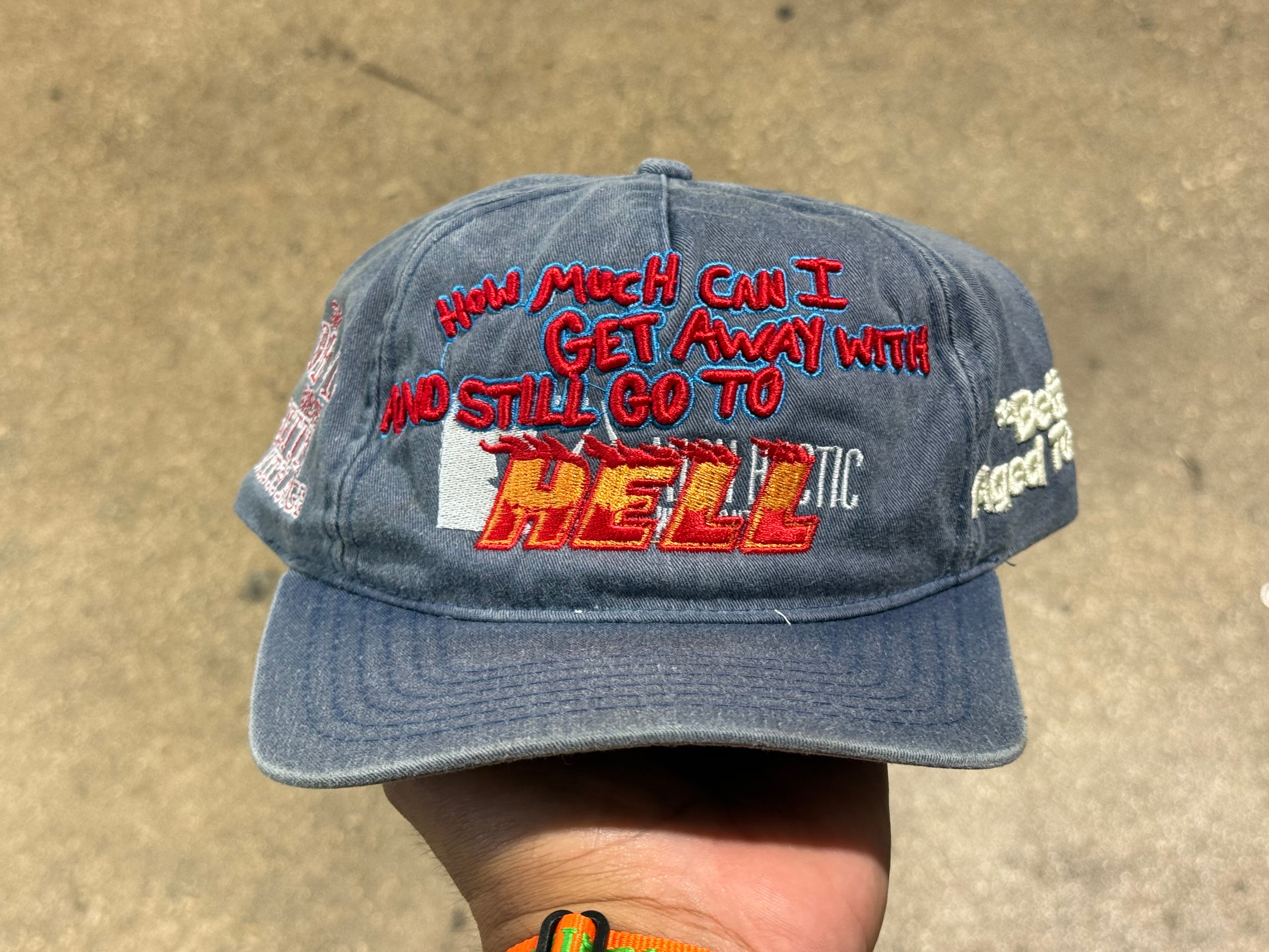 NEW Better With Age Fuck Denim Hat - Blue
