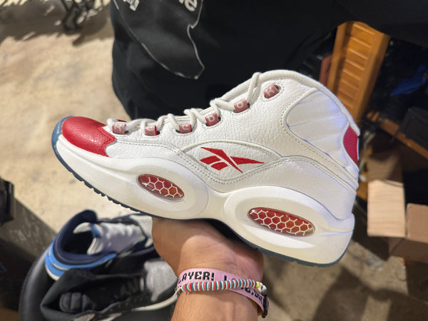 Reebok Question Mid - White/Red Size 11.5