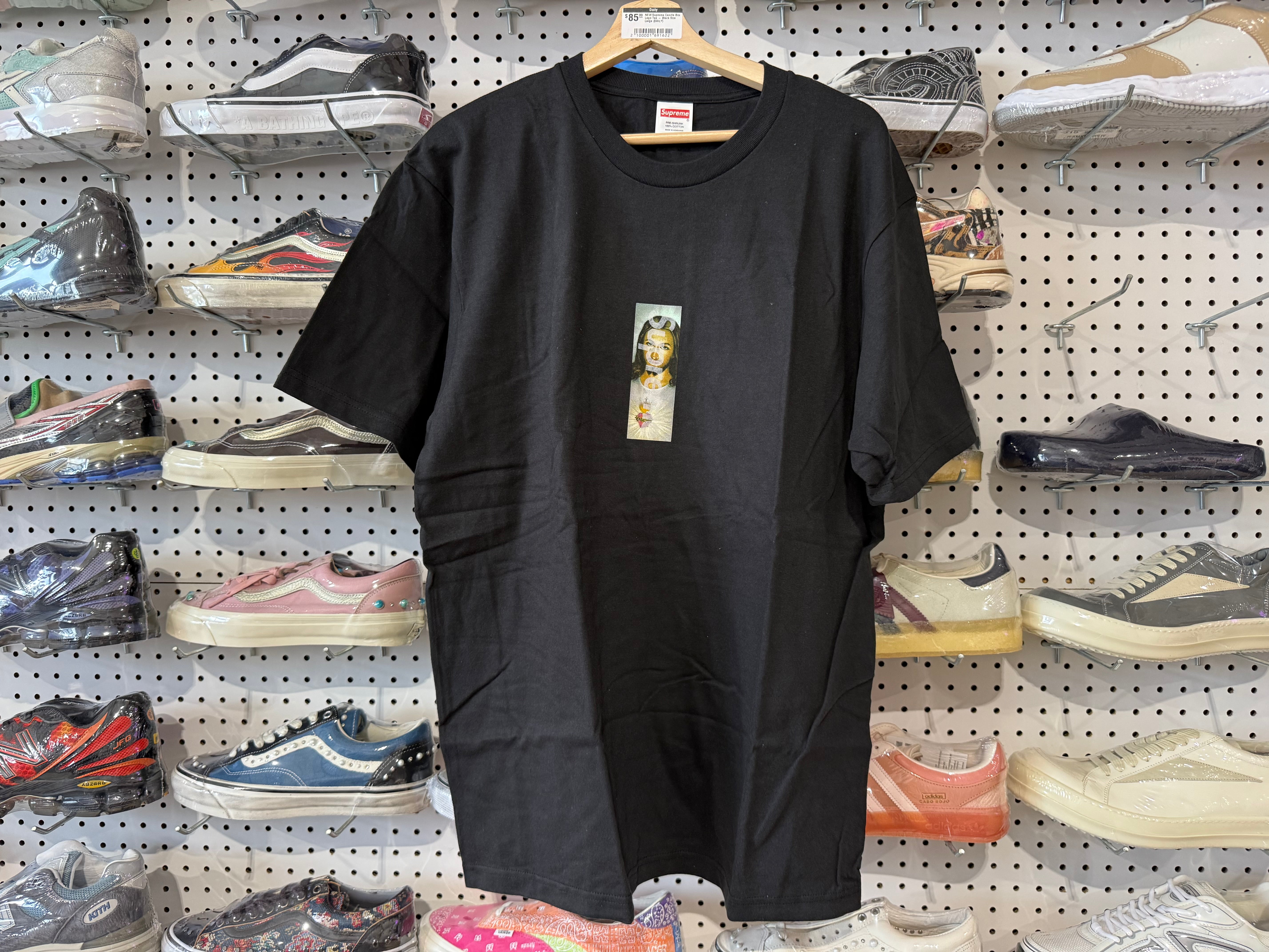 NEW Supreme Candle Box Logo Tee - Black Size Large