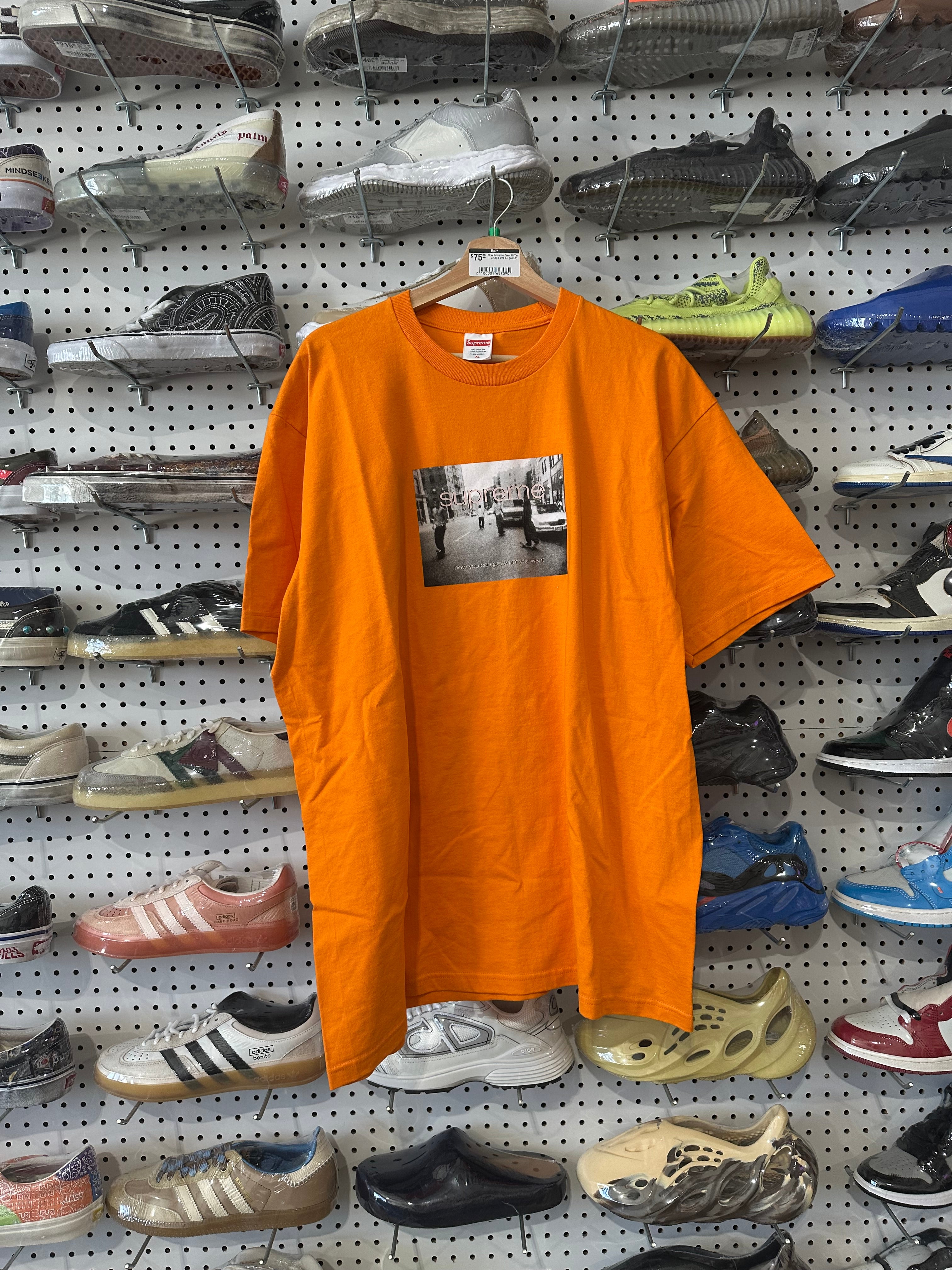 NEW Supreme Crew 96 Tee - Orange Size XL