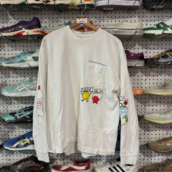 USED Chrome Hearts Matty Boy L/S Tee - White Size XXL
