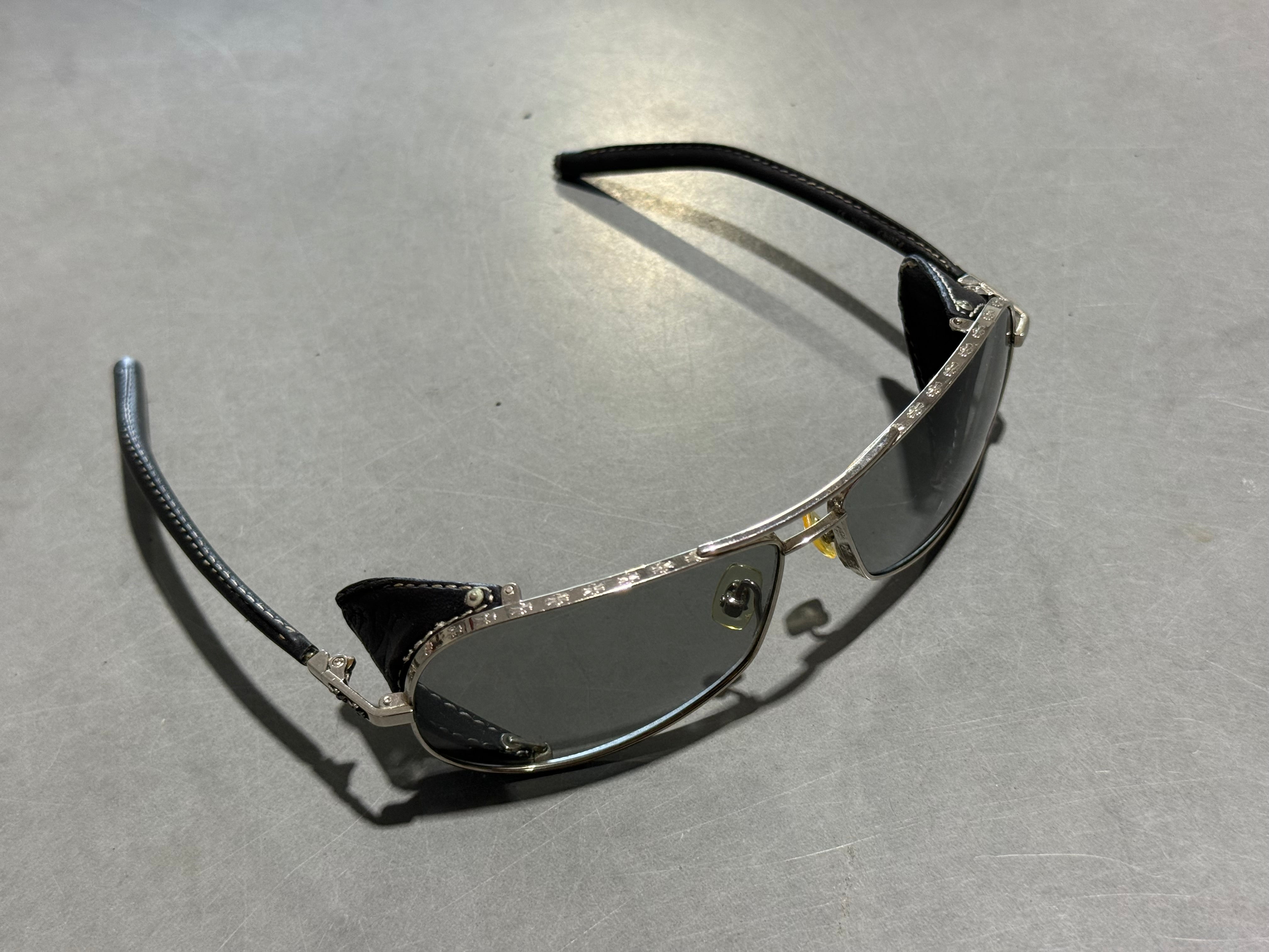 USED Chrome Hearts CHUTE Aviator Sunglasses