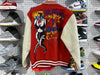 Clean Hysteric Glamour 1990s Full Deco Leather Varsity Jacket - Red Size Free / Large