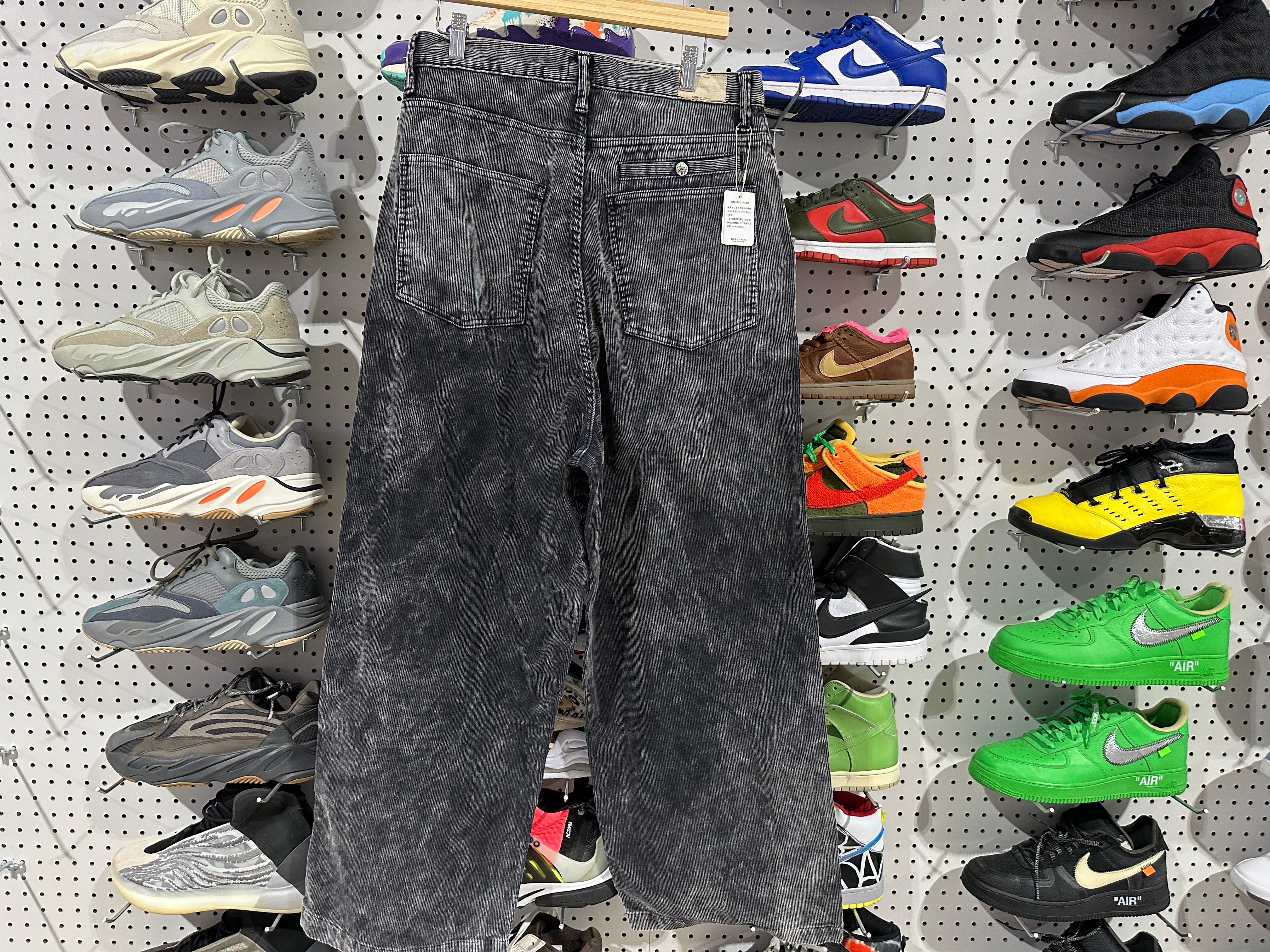 NEW Kapital 7W Corduroy High Waist Neem Pants - Grey Size 3/Large