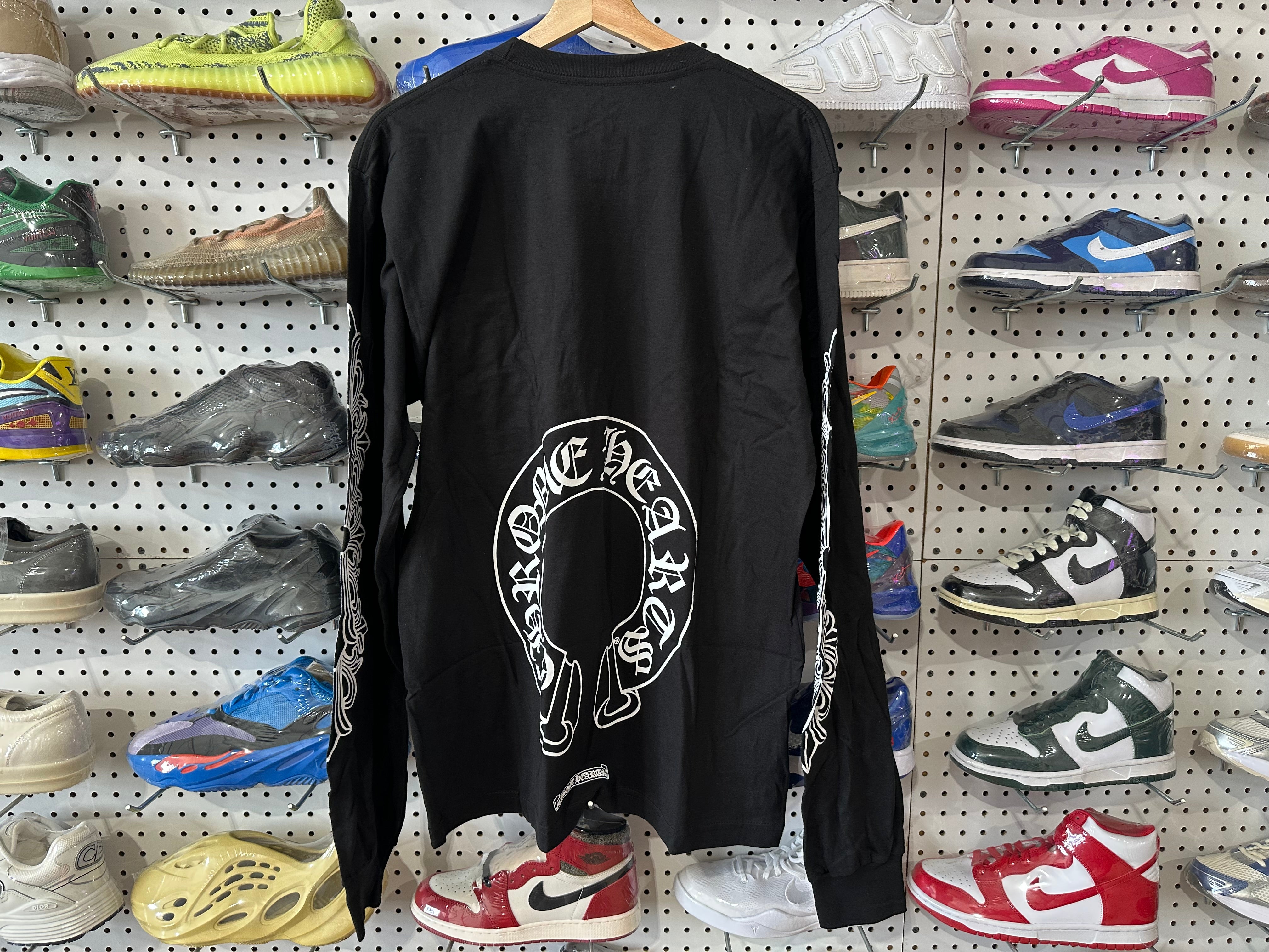 NEW Chrome Hearts Floral Longsleeve Tee - Black Size Large
