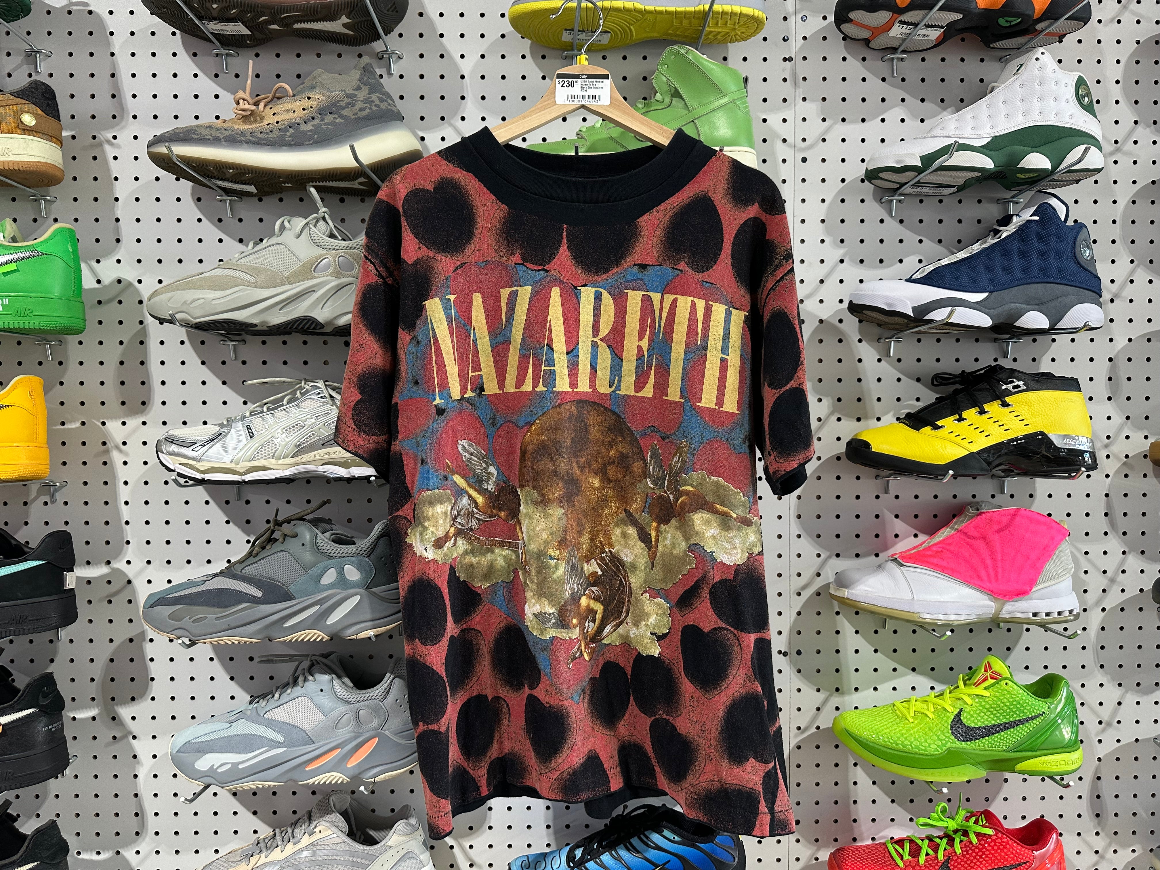 USED Saint Micheal Nazareth Tee - Black Size Medium