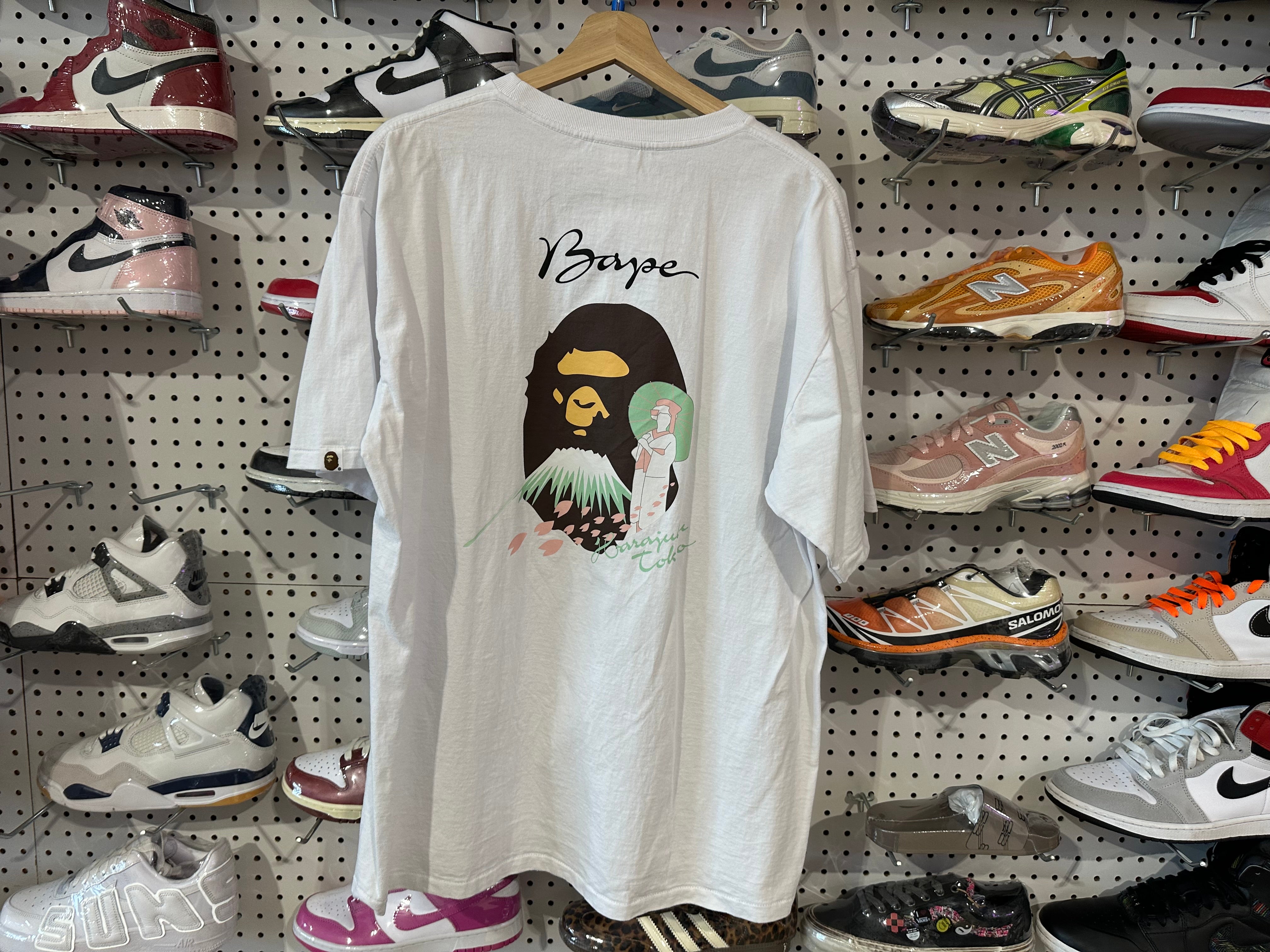 USED Bape Japan Tokyo Tee - White Size XXL