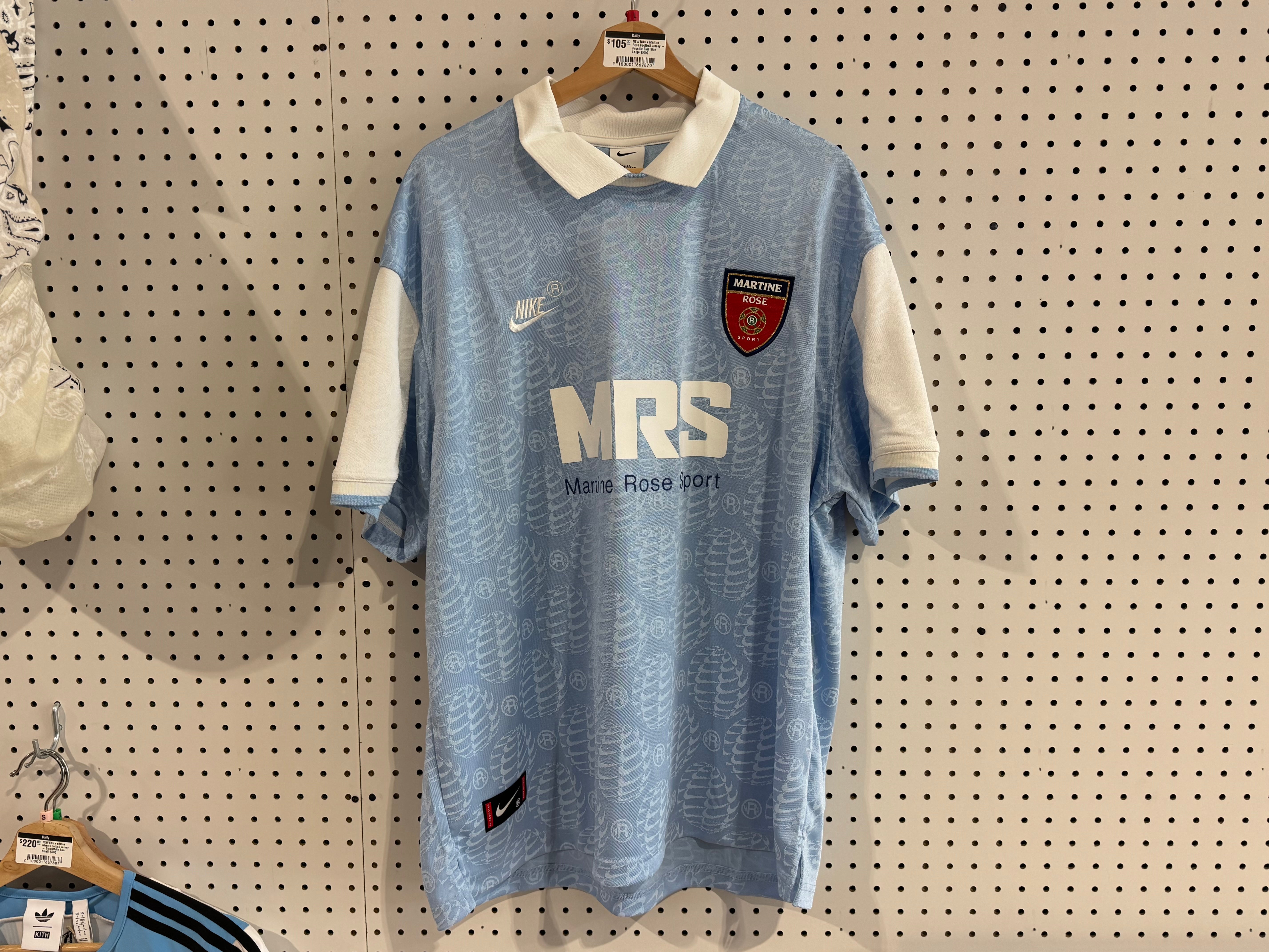 NEW Nike x Martine Rose Football Jersey - Psychic Blue Size Large