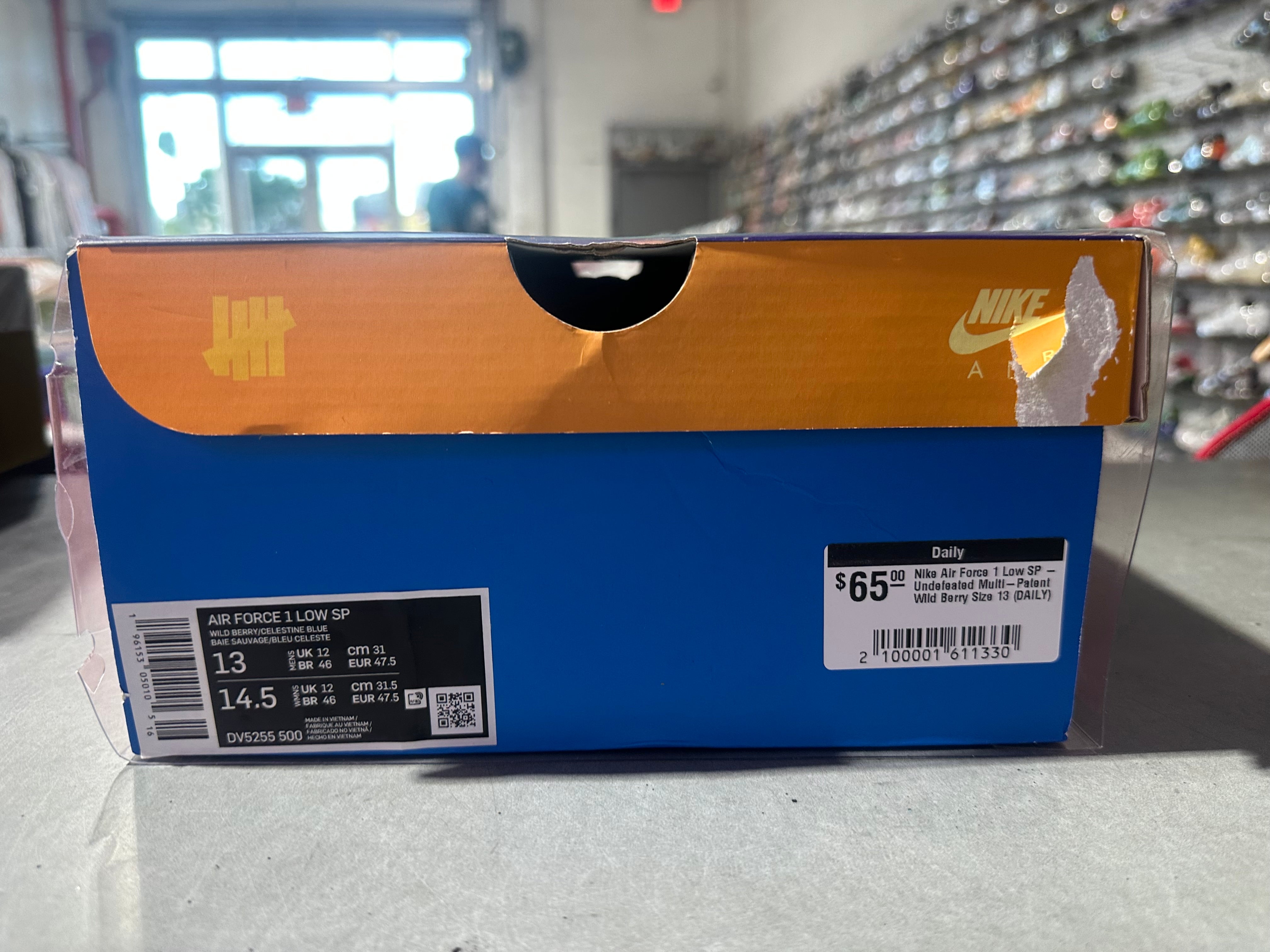 Nike Air Force 1 Low SP - Undefeated Multi-Patent Wild Berry Size 13