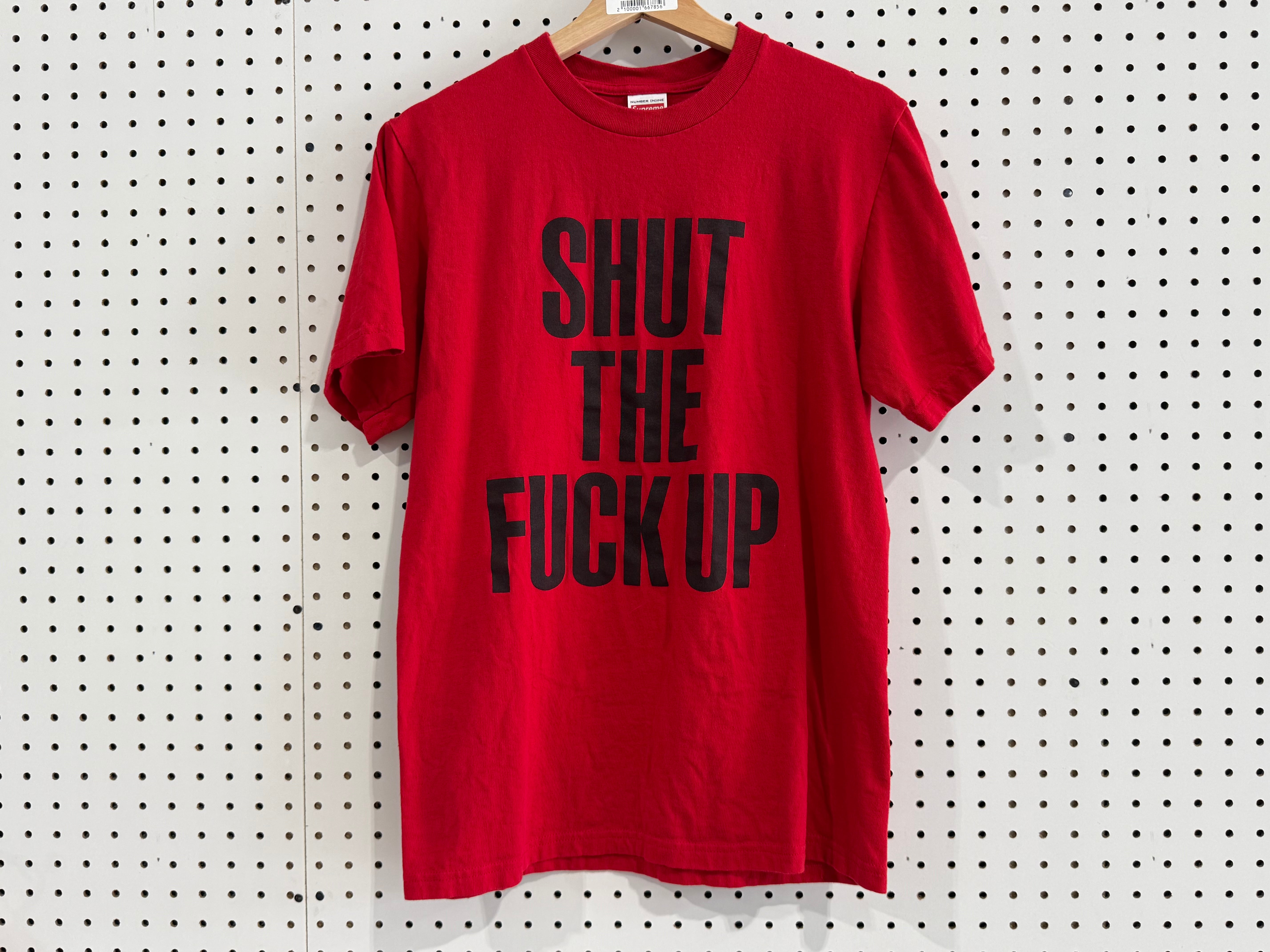 NEW Supreme x Number Nine STFU Tee - Red Size Small