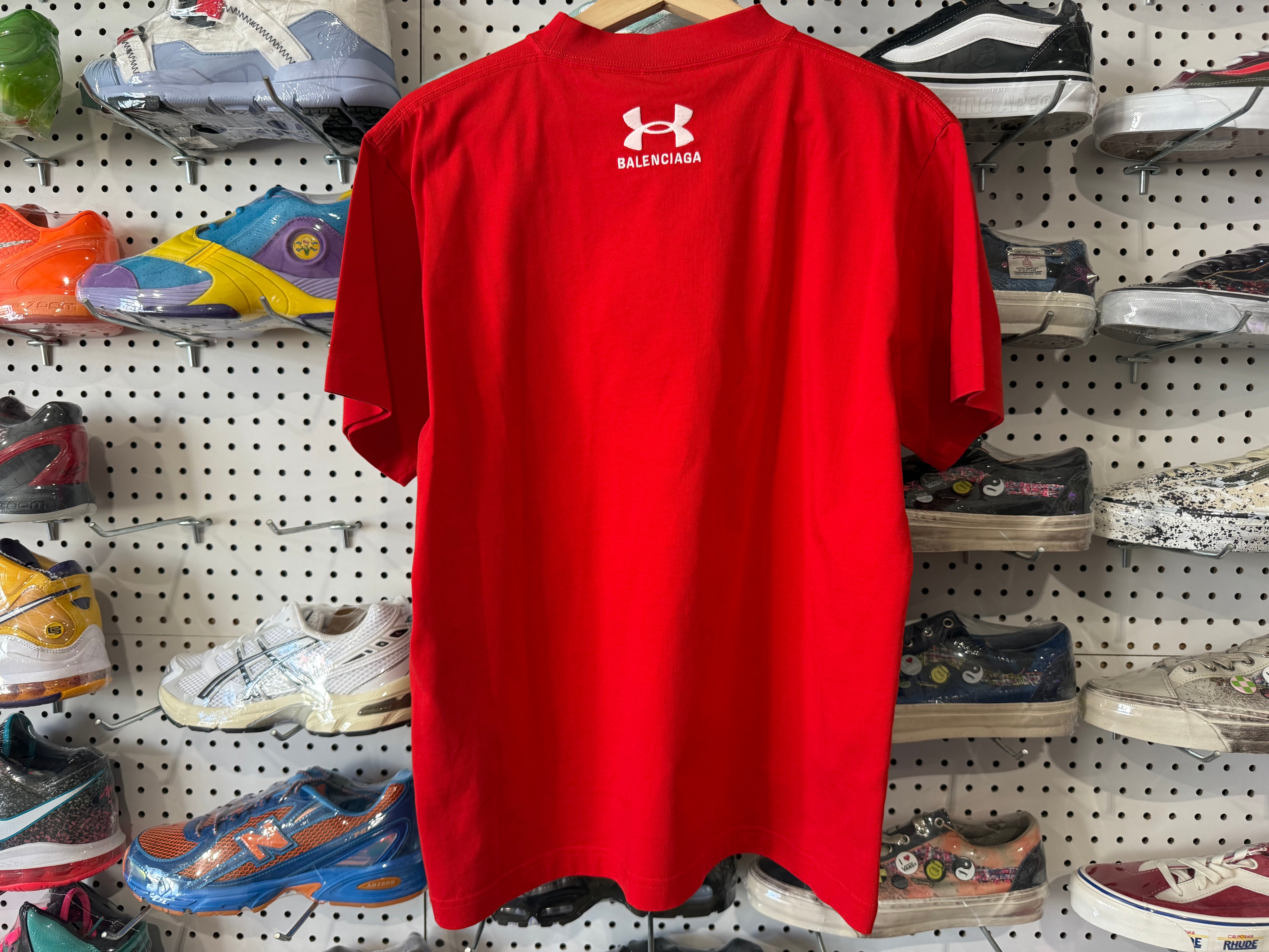 NEW Balenciaga x Under Armour Tee - Red Size Large