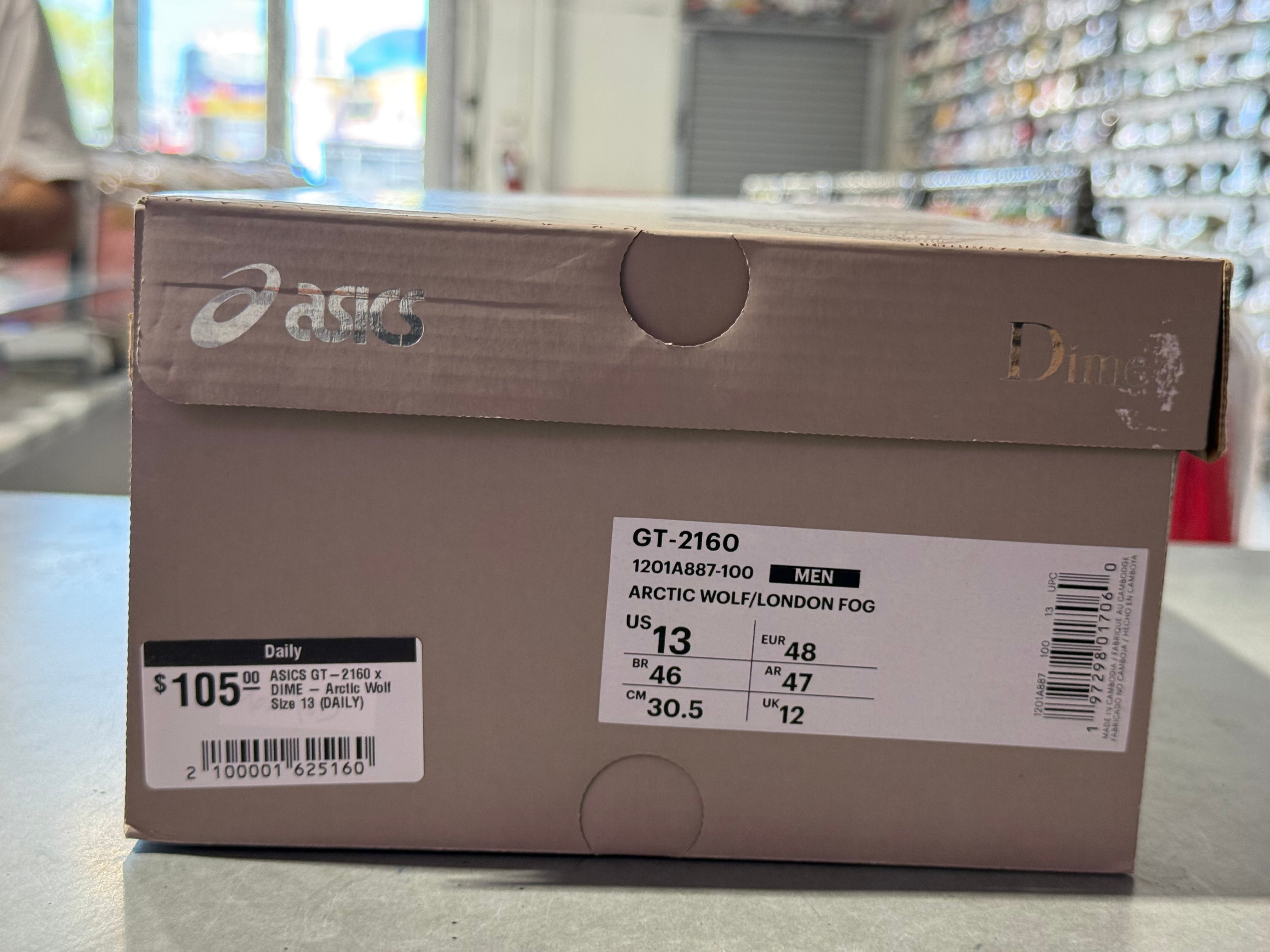 ASICS GT-2160 x DIME - Arctic Wolf Size 13